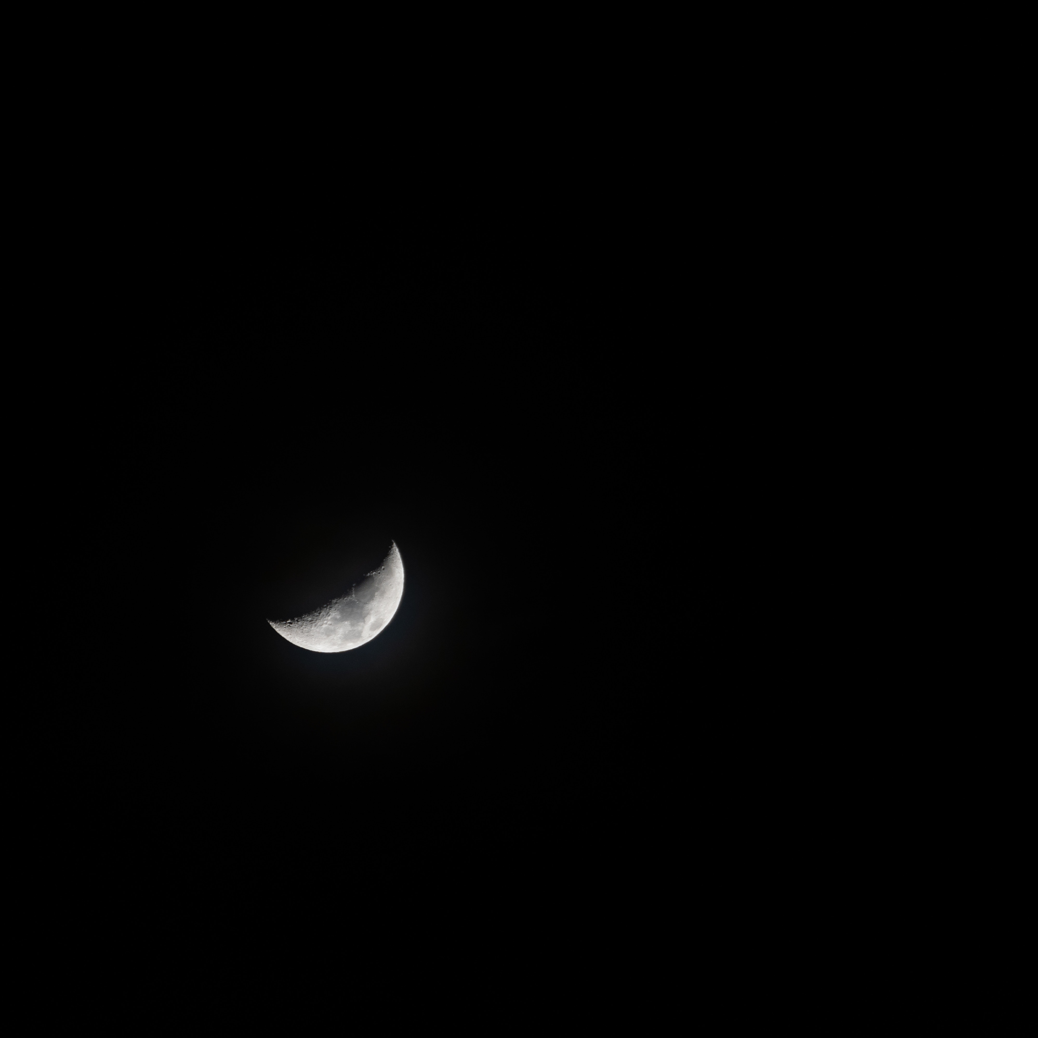 universe, night, crescent, moon, bw, chb, full moon Free Stock Photo