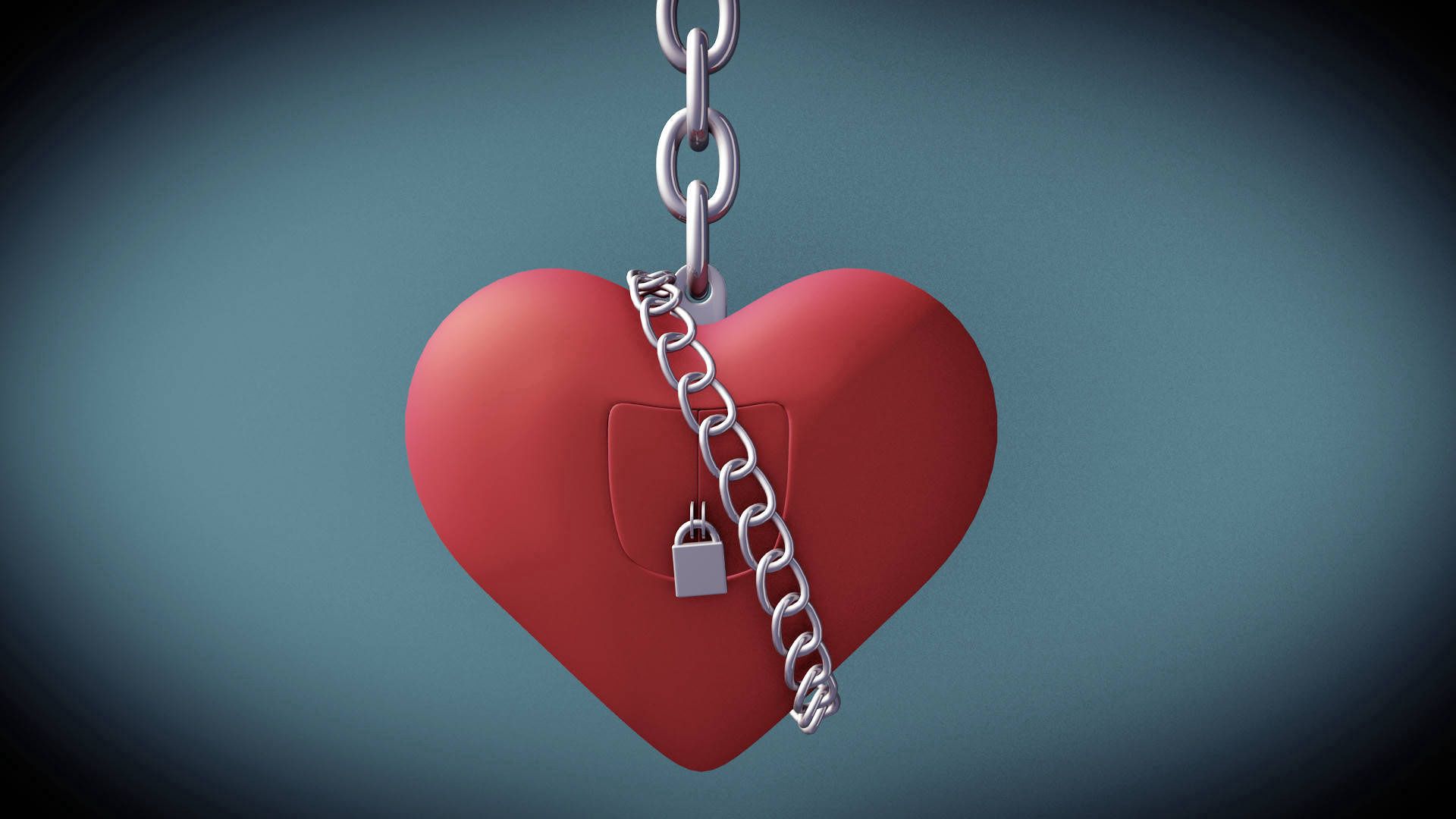 wallpapers love, holidays, lock, heart, chain, valentine's day, st valentine's day
