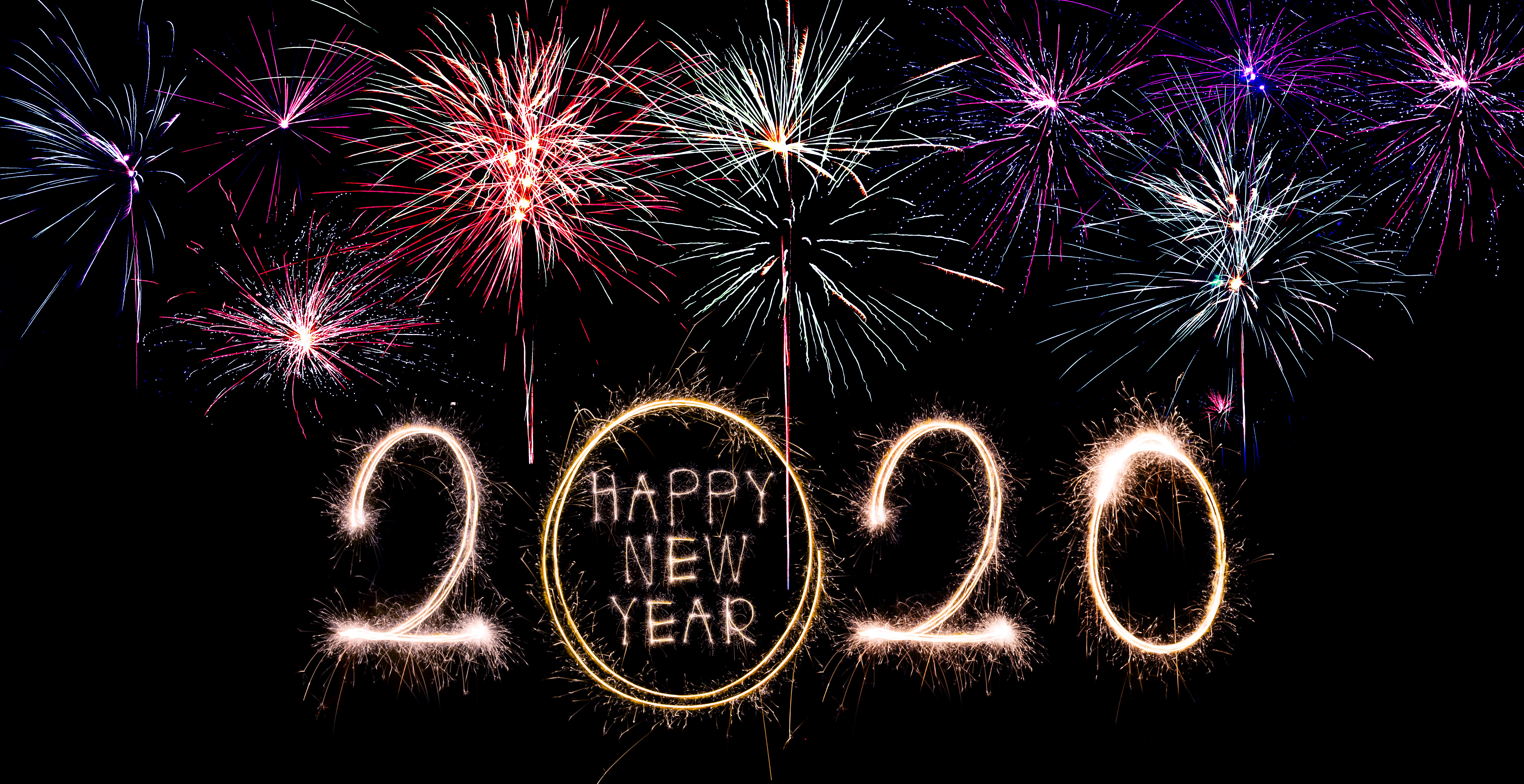 969092壁紙のダウンロードホリデー, 2020年新年, 花火, あけましておめでとう, 新年-スクリーンセーバーと写真を無料で