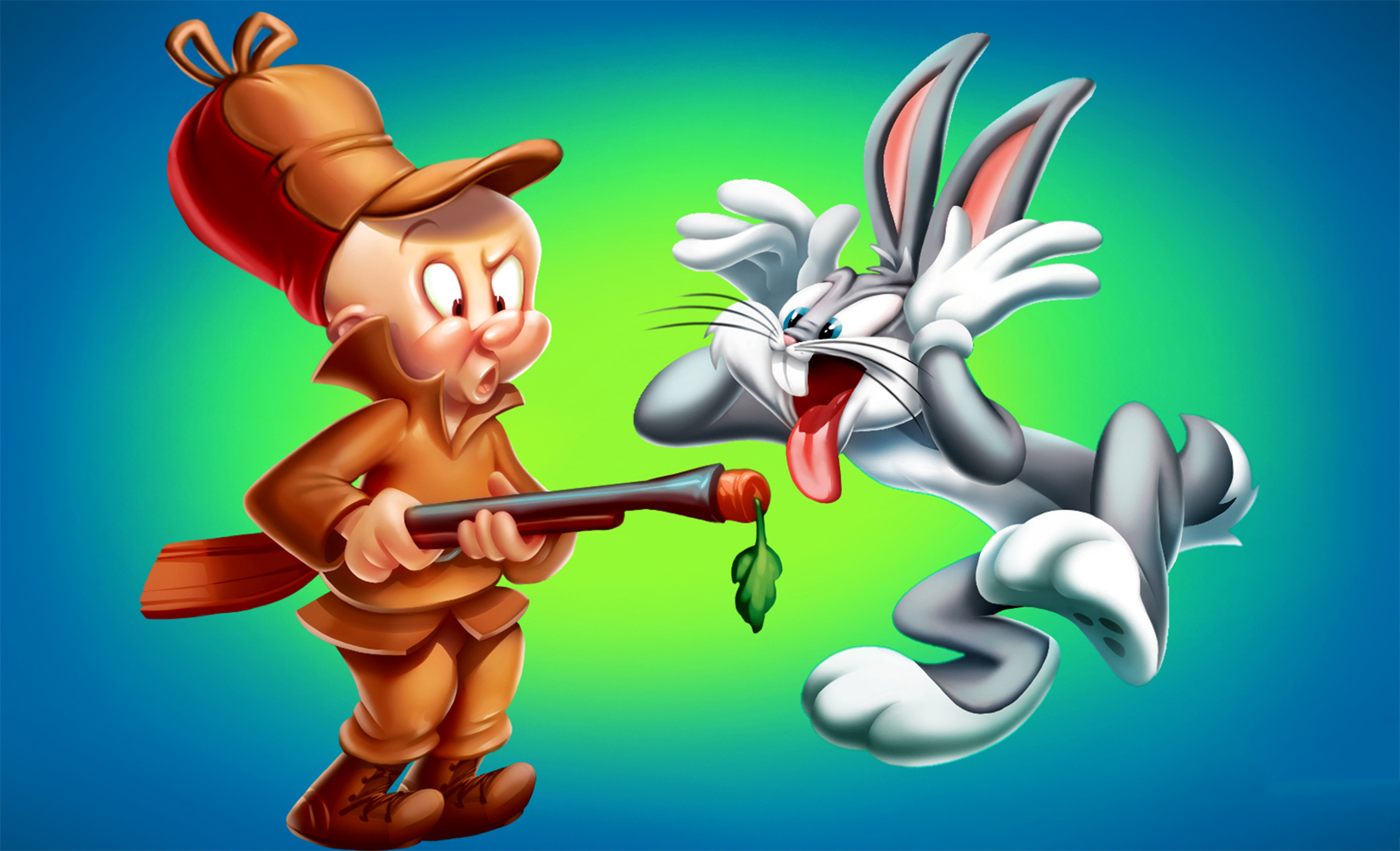 bugs bunny, elmer fudd, tv show, looney tunes, gun, paw