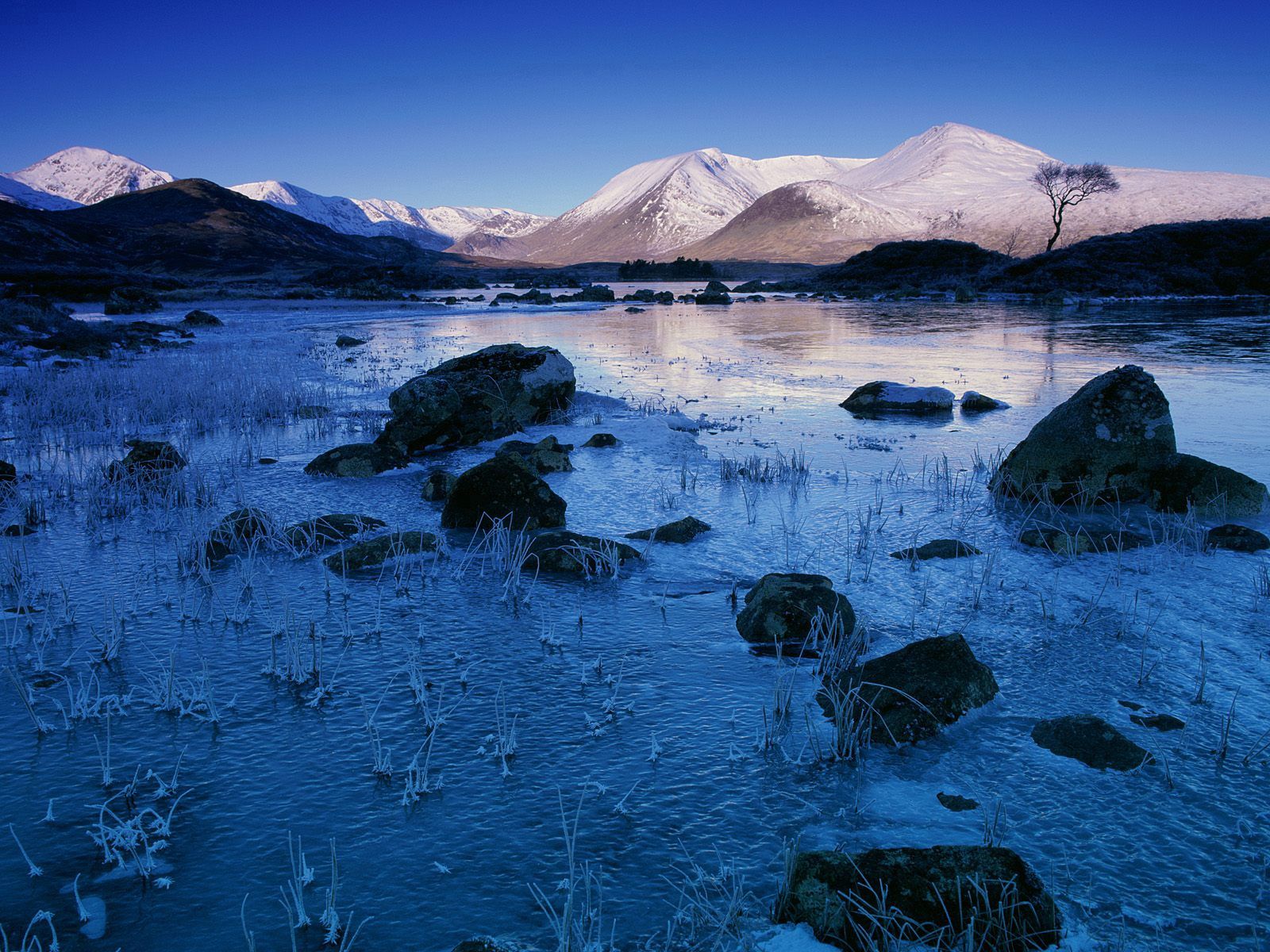 горы шотландии зимой