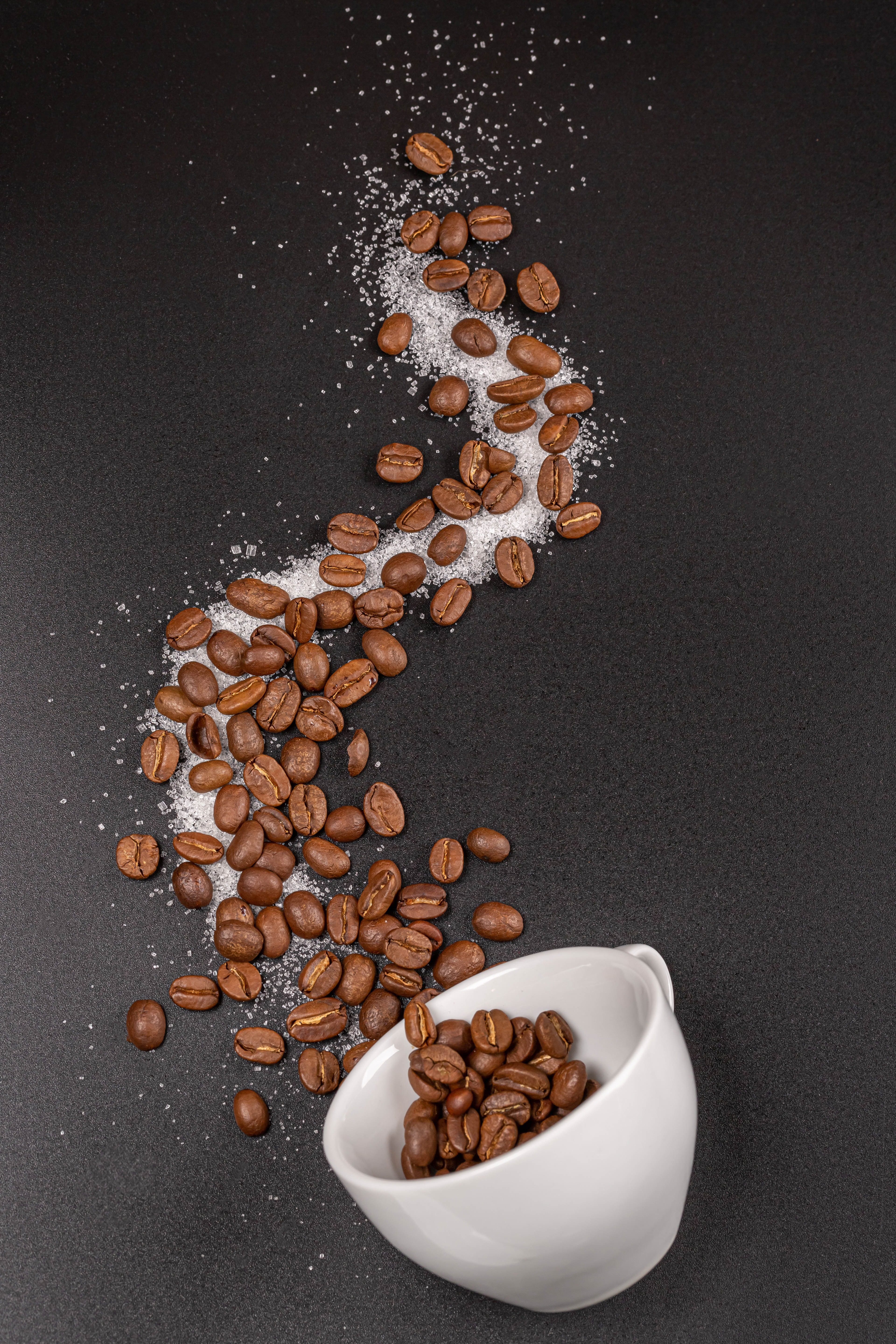 coffee beans, coffee, food, cup, sugar