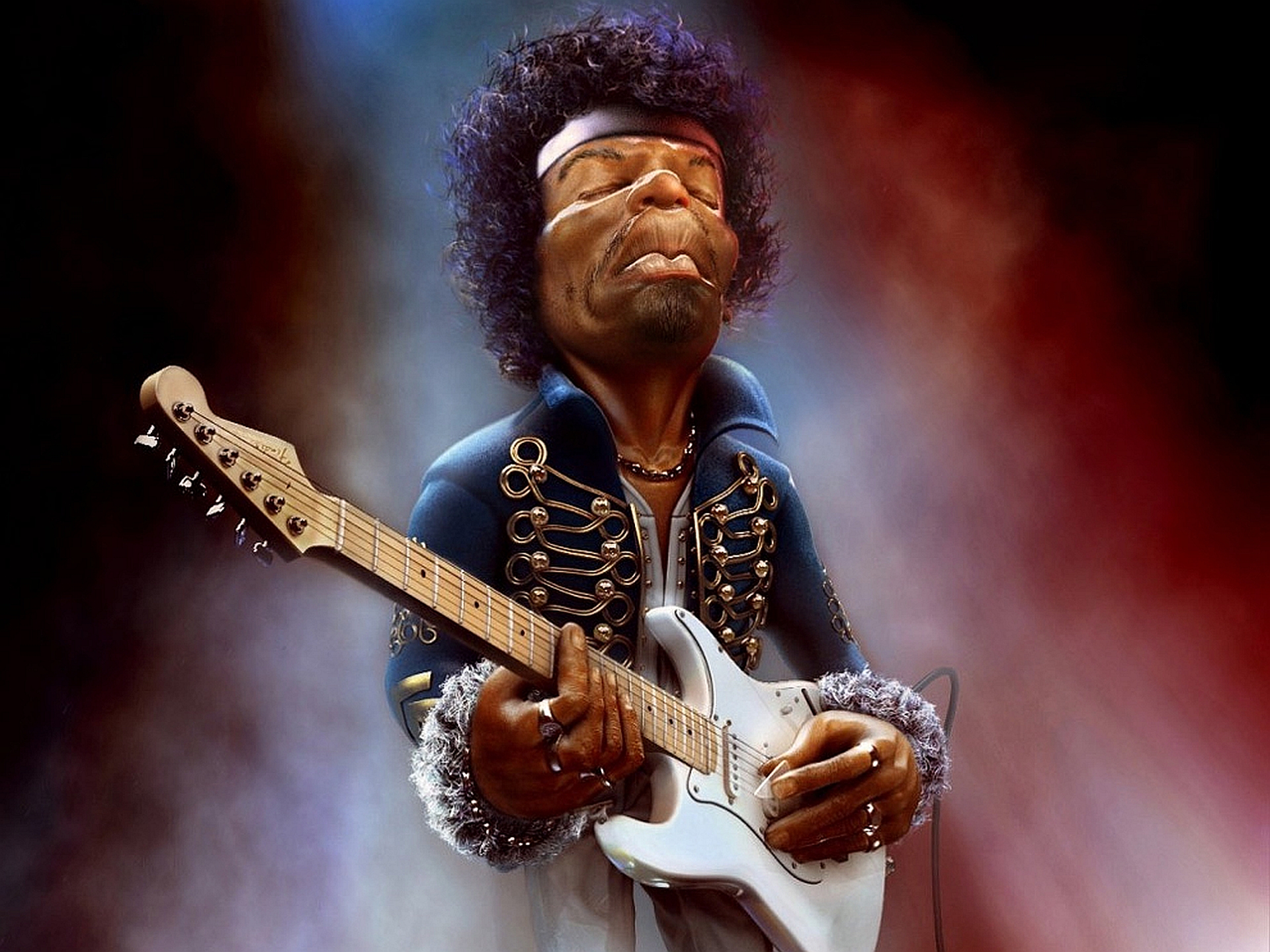 Download Jimi Hendrix At Woodstock Wallpaper | Wallpapers.com