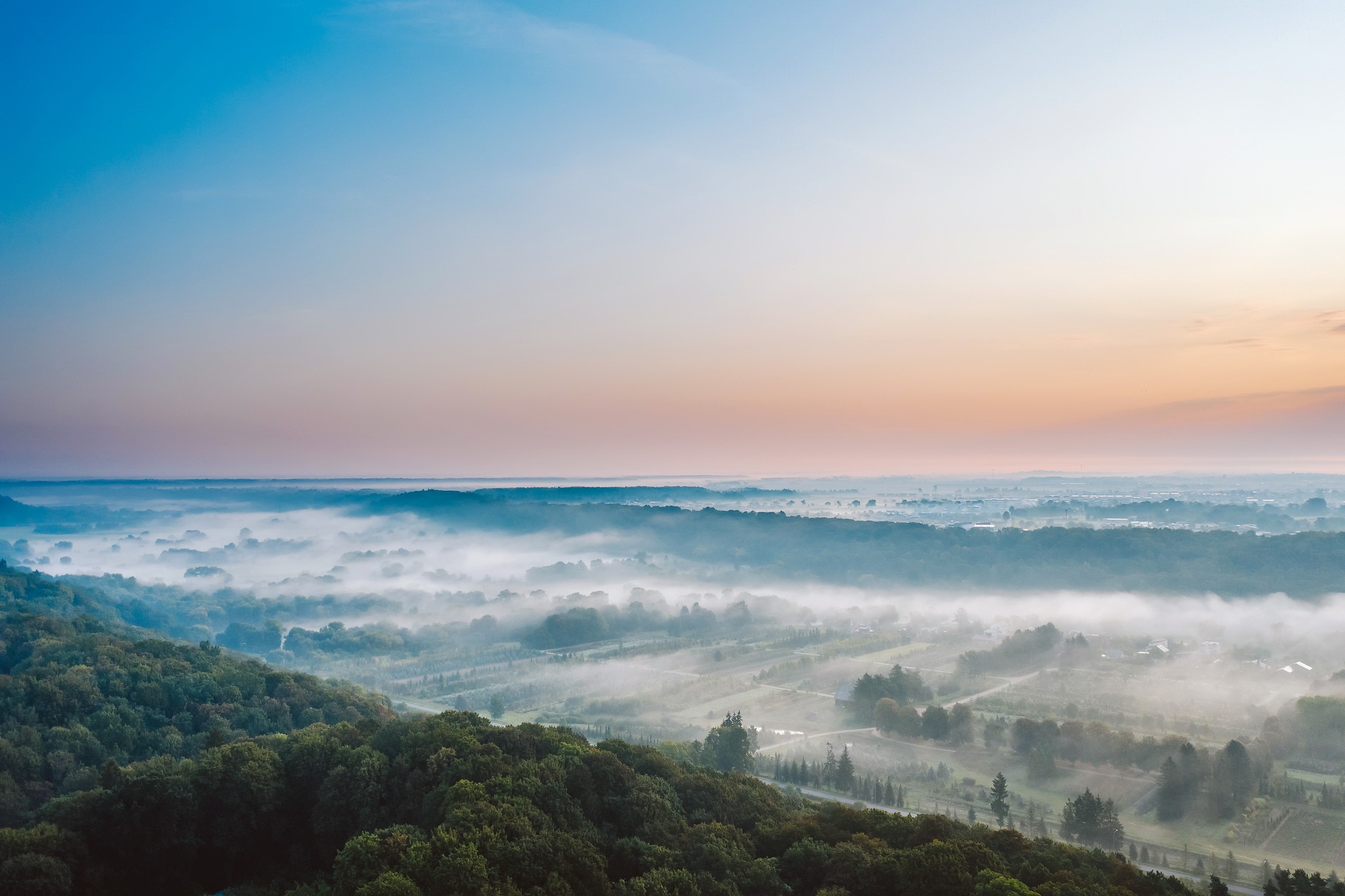 958487壁紙のダウンロード写真撮影, 風景, 霧, 地平線, リトアニア, 自然, 空-スクリーンセーバーと写真を無料で