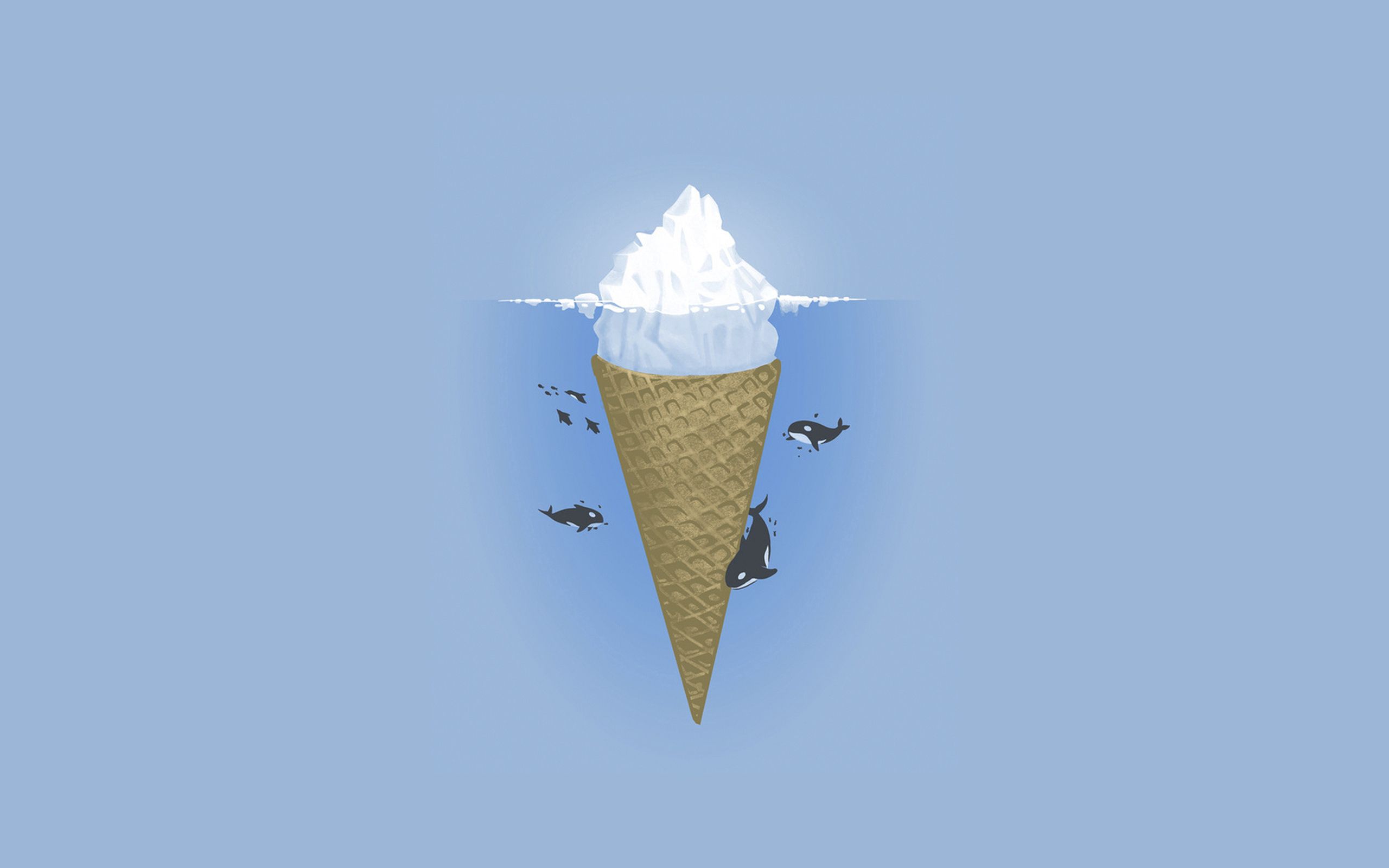 Free download wallpaper Sea, Ice Cream, Dolphin, Vector on your PC desktop