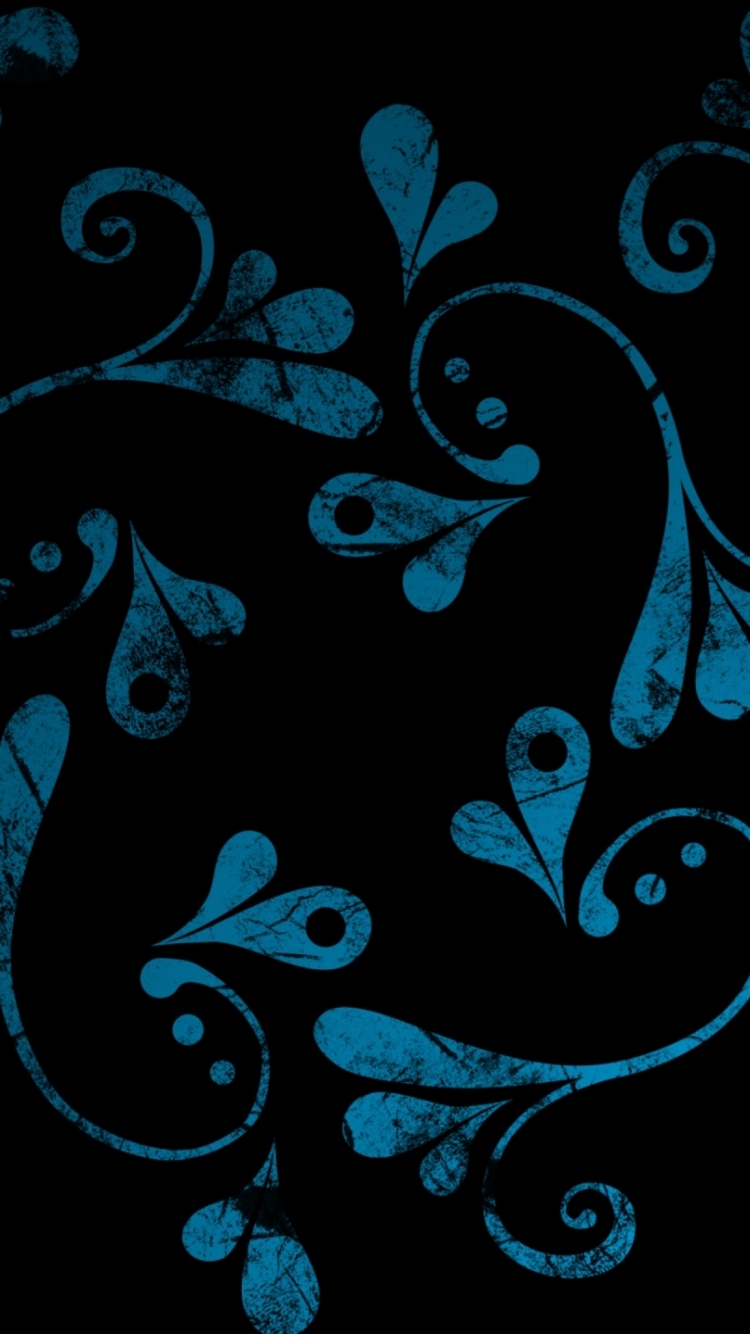 abstract, ornamental, blue Smartphone Background