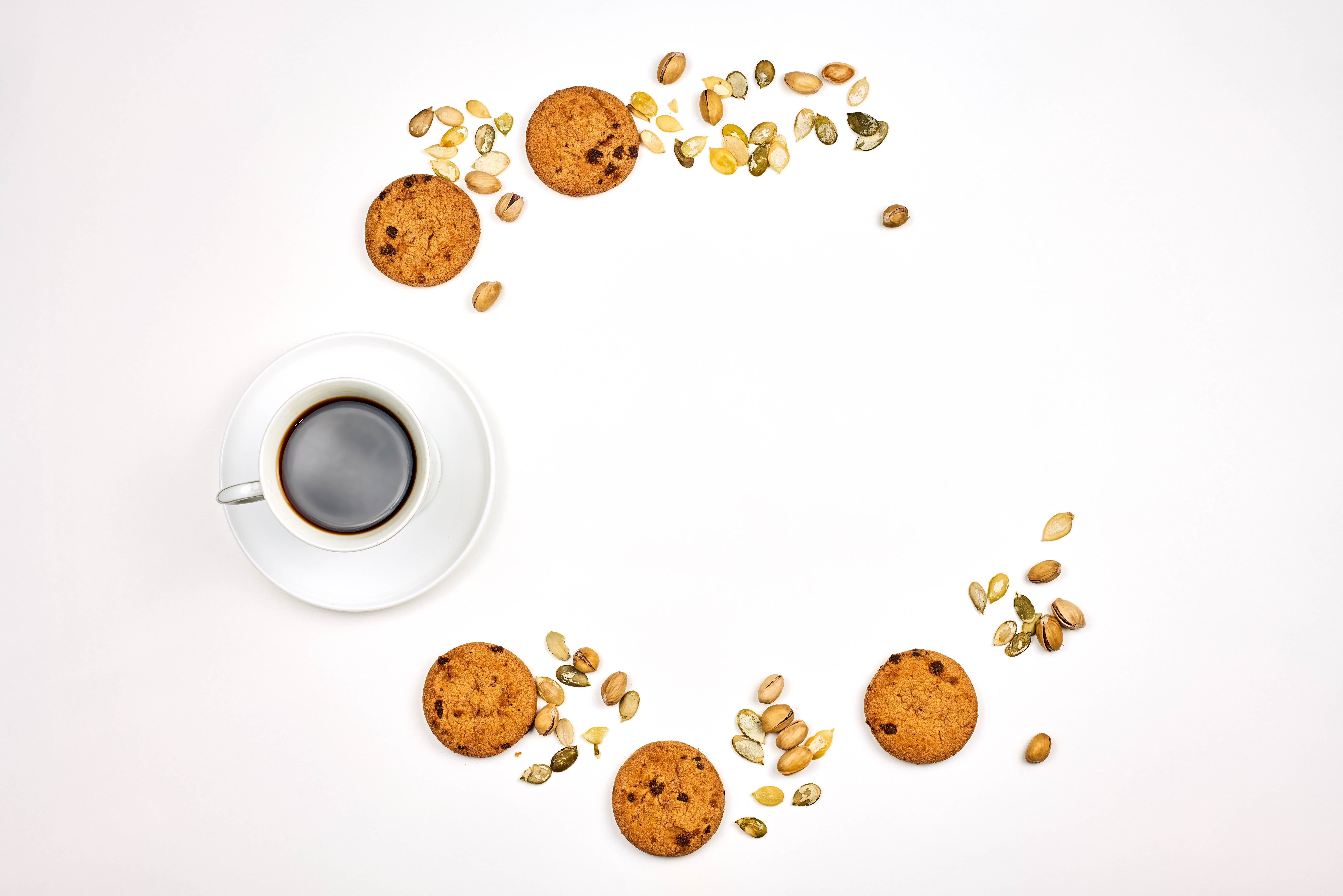 Download mobile wallpaper Cup, Food, Cookies, Coffee for free.