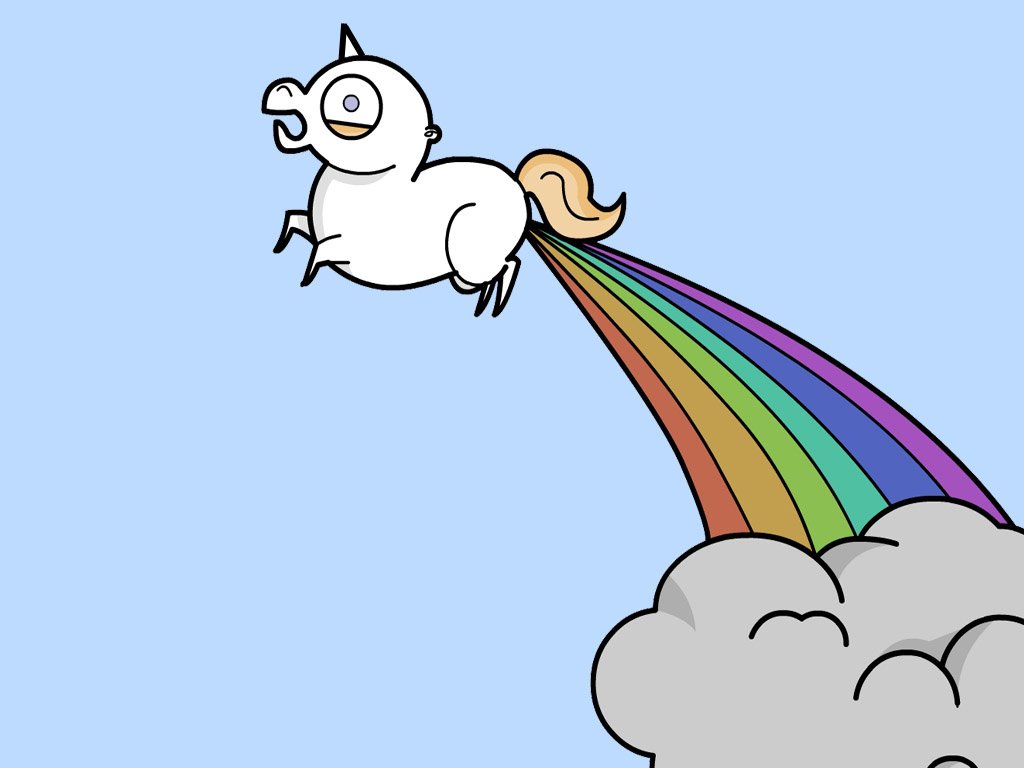 funny, humor, rainbow, unicorn