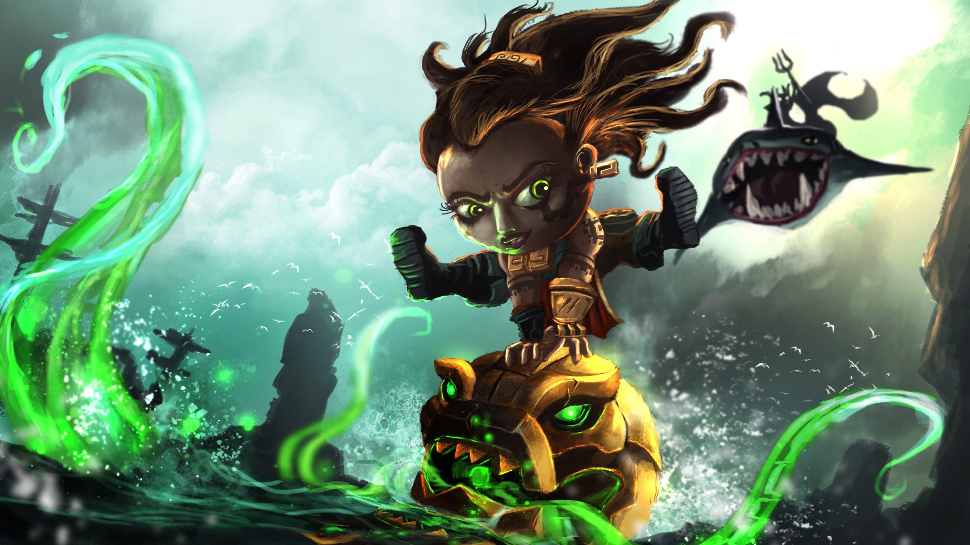 Illaoi Bilgewater LoL LoR iPhone Phone HD Wallpaper #2141h