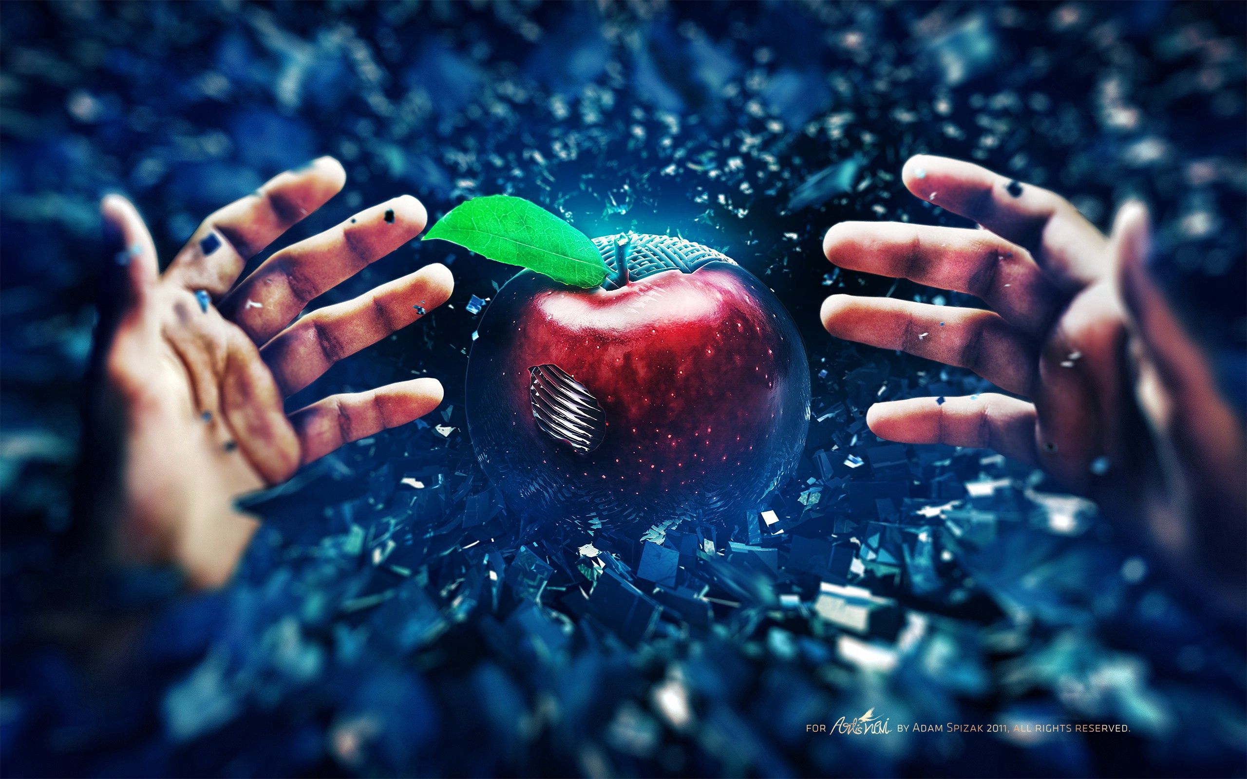apple, abstract, background, hands, fight, skirmish 8K