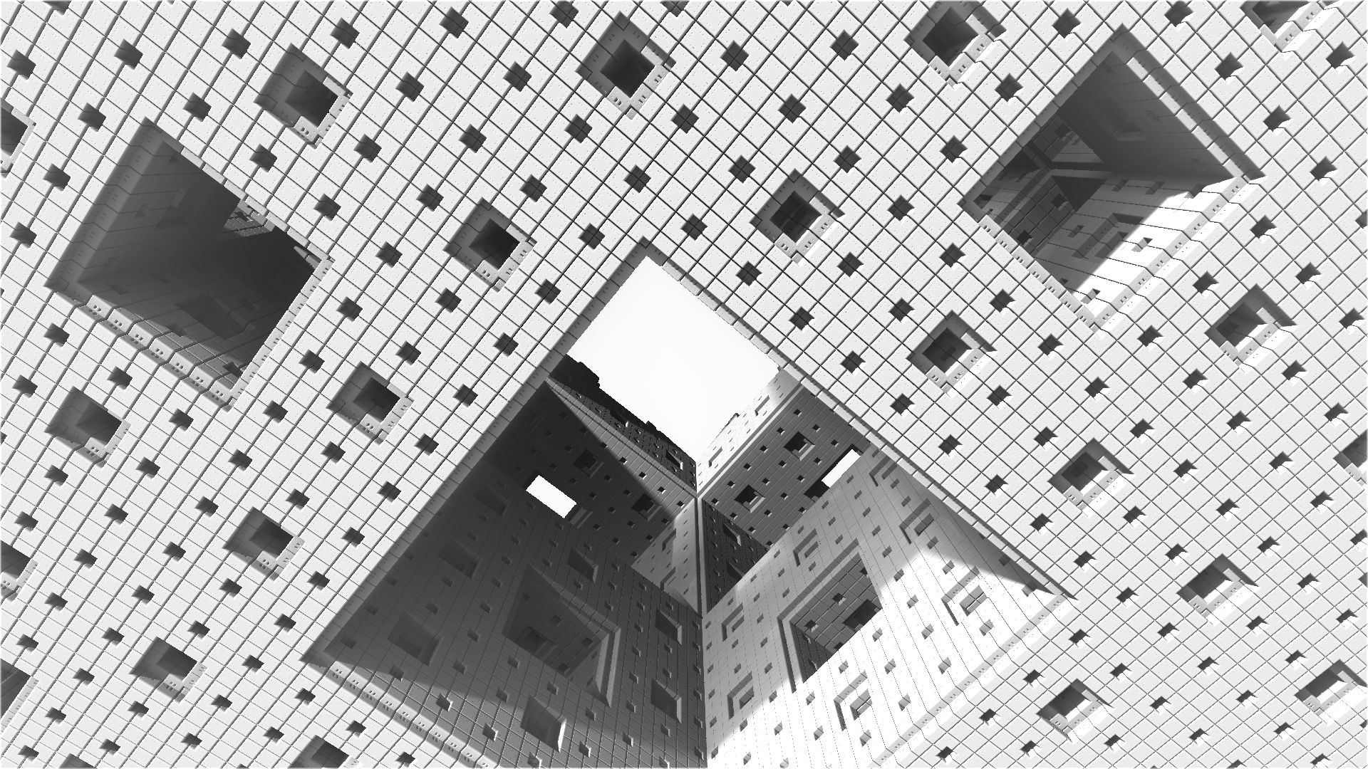 abstract, fractal, box, geometry, mandelbulber 3d, square 4K Ultra