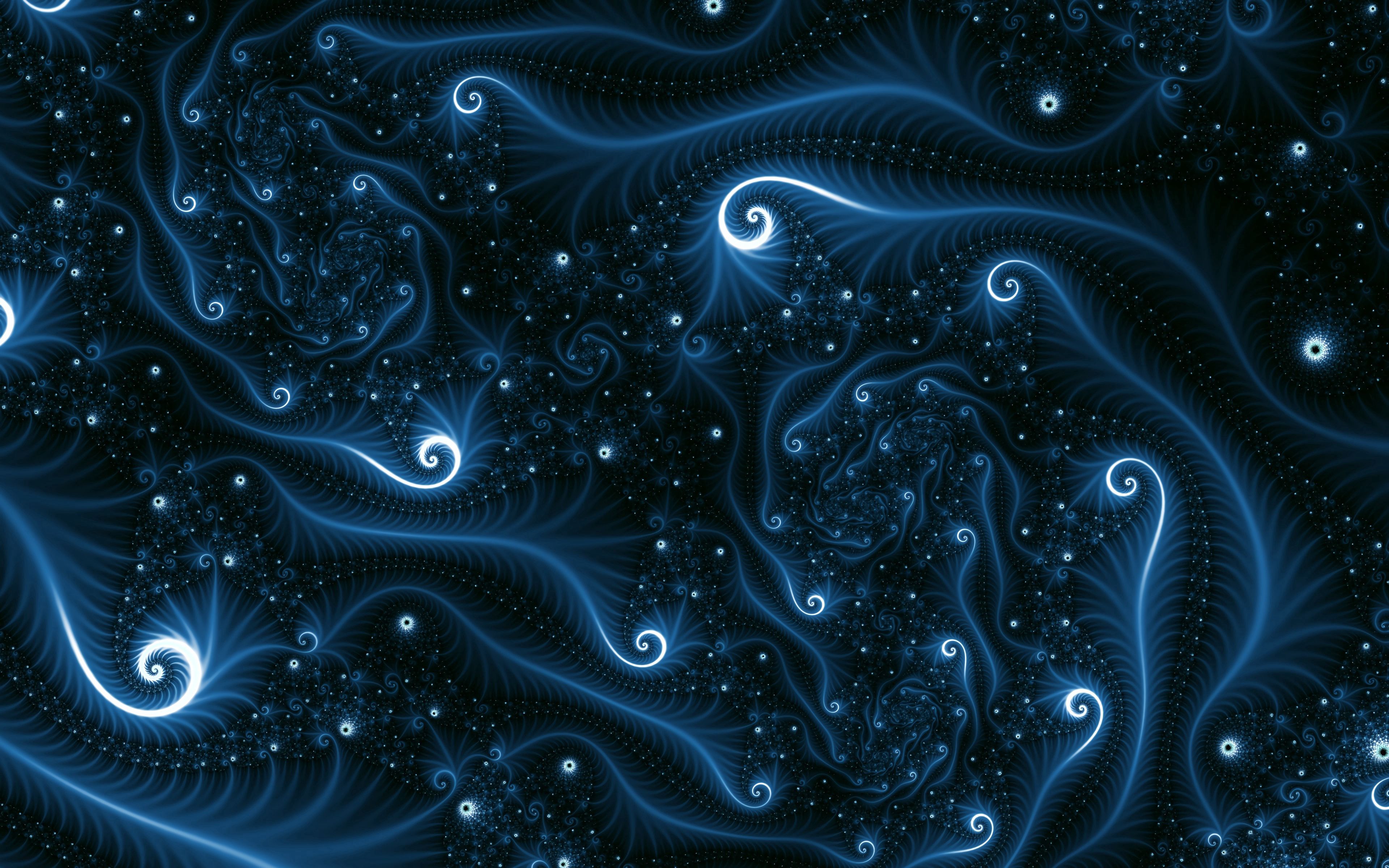 intricate, confused, abstract, fractal, glow, winding, sinuous, swirling, involute