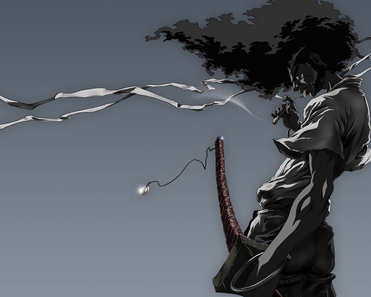 Anime: Afro Samurai: Resurrection  Aesthetic anime, Anime monochrome, Dark  anime