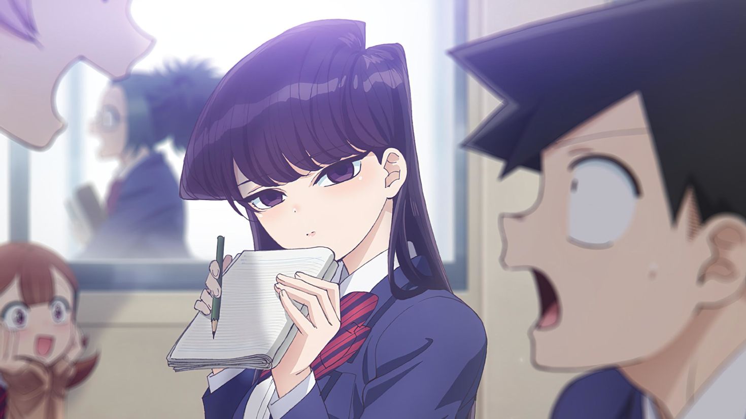 У коми проблемы с общением. Komi can't communicate аниме. Komi-San WA, Comyushou desu. Коми Сан аниме. У Коми проблемы с общением аниме.