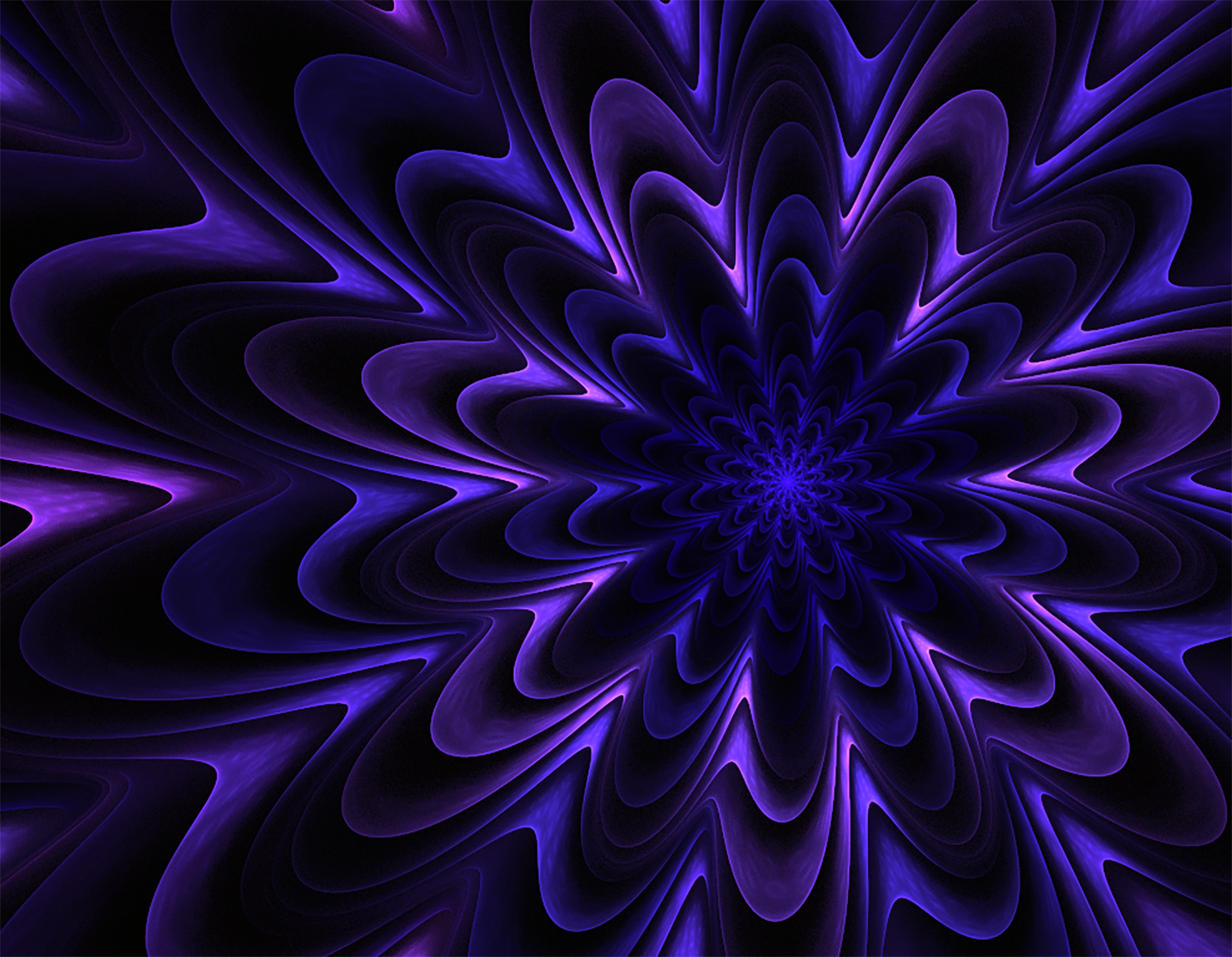 fractal, volume, abstract, purple, patterns, violet, wavy, volumetric HD wallpaper