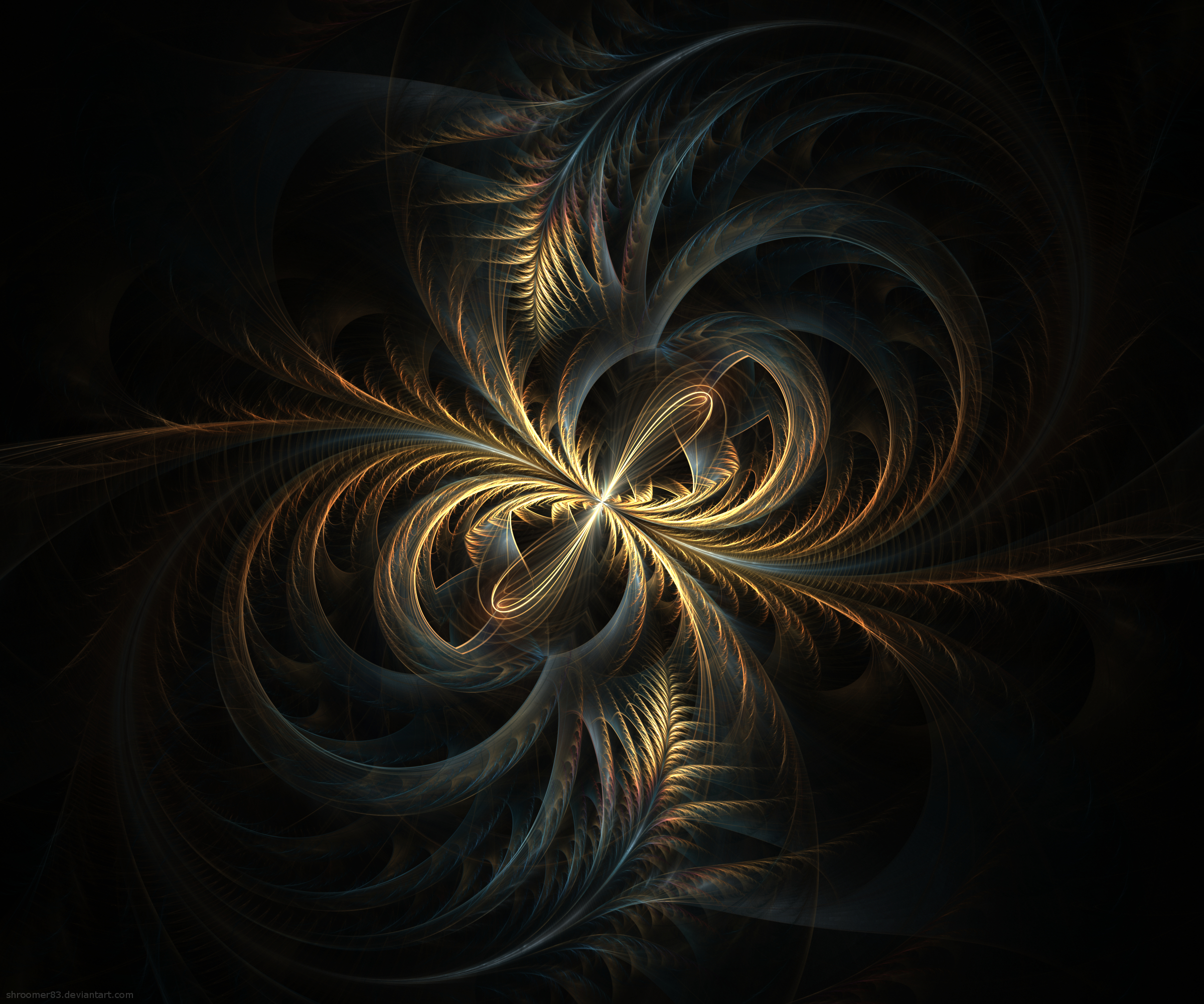 abstract, intricate, involute, confused, fractal, glow, swirling Aesthetic wallpaper