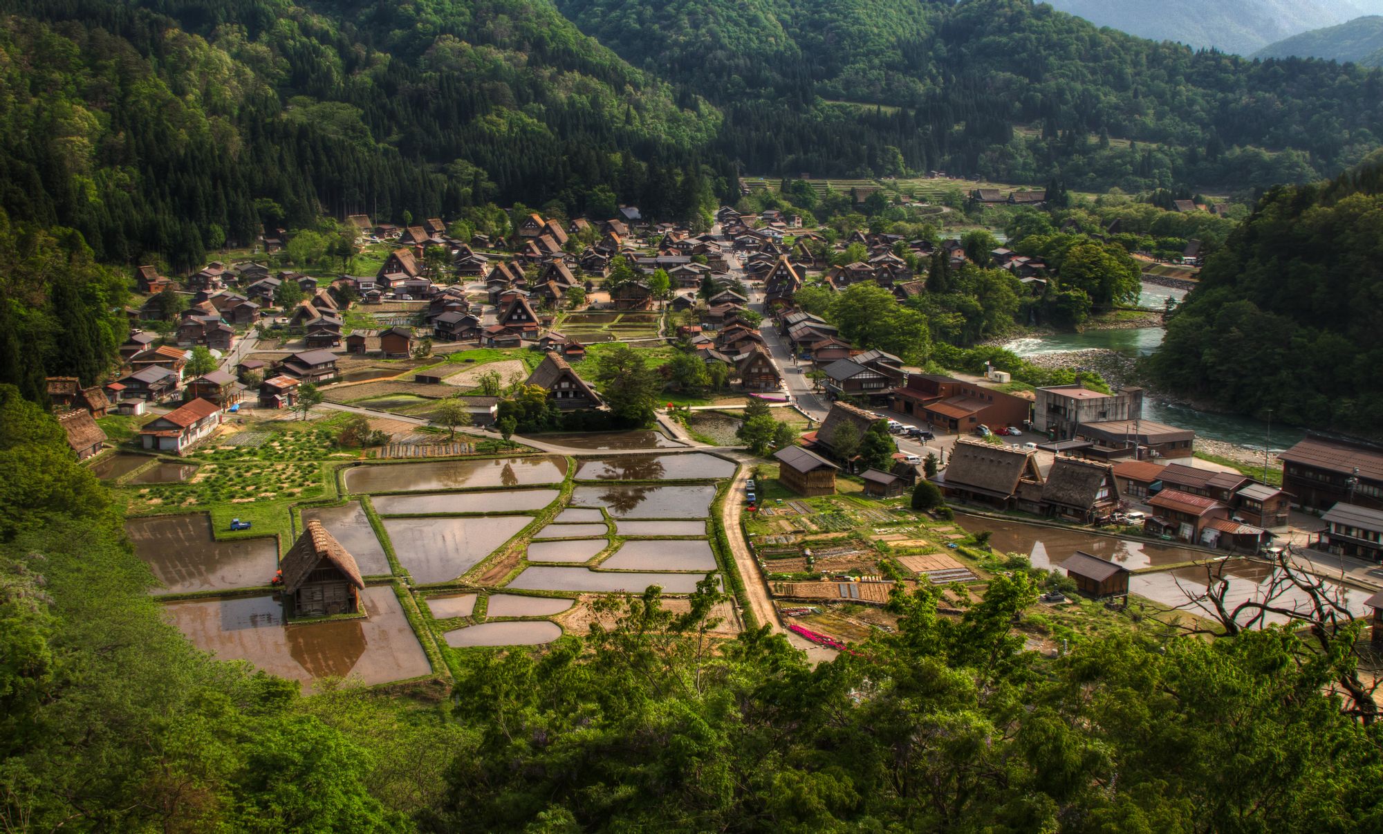 деревни в японии