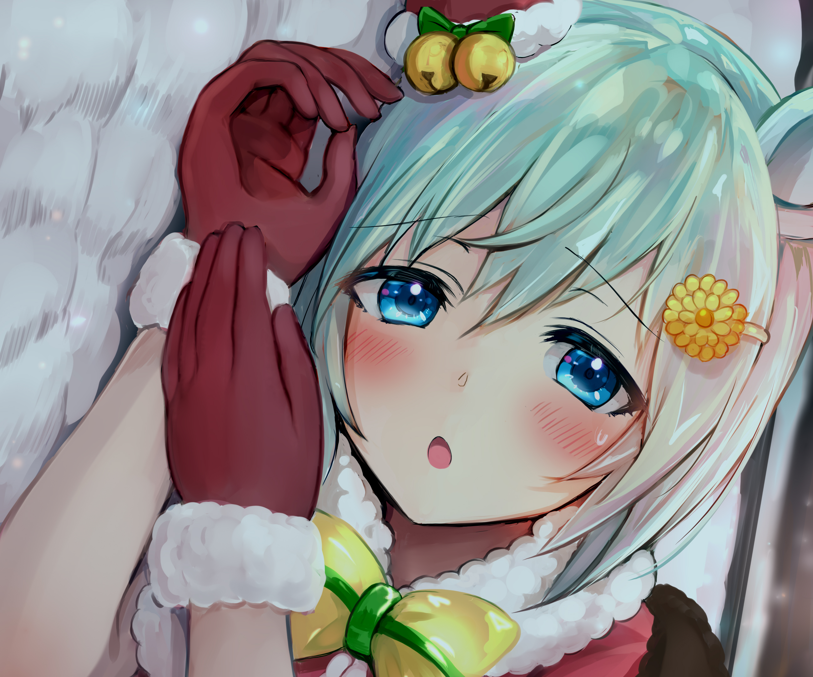 Download Gloomy Christmas Anime Pfp Of A Girl In Coat Wallpaper