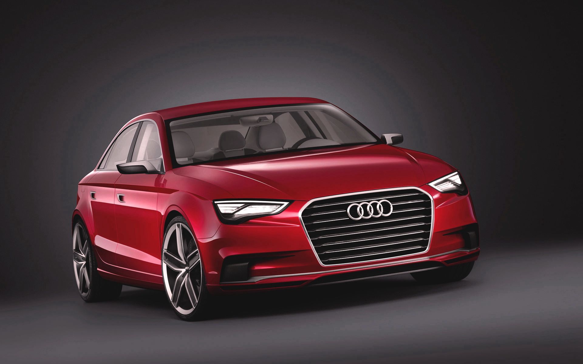 HD wallpaper audi, cars, red, front view, a3