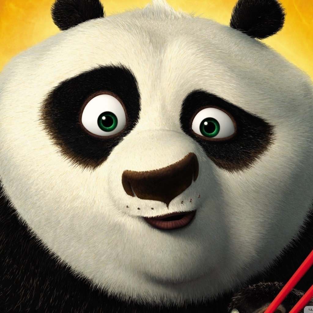 19740 Hintergrundbild herunterladen cartoon, panda kung fu, gelb - Bildschirmschoner und Bilder kostenlos