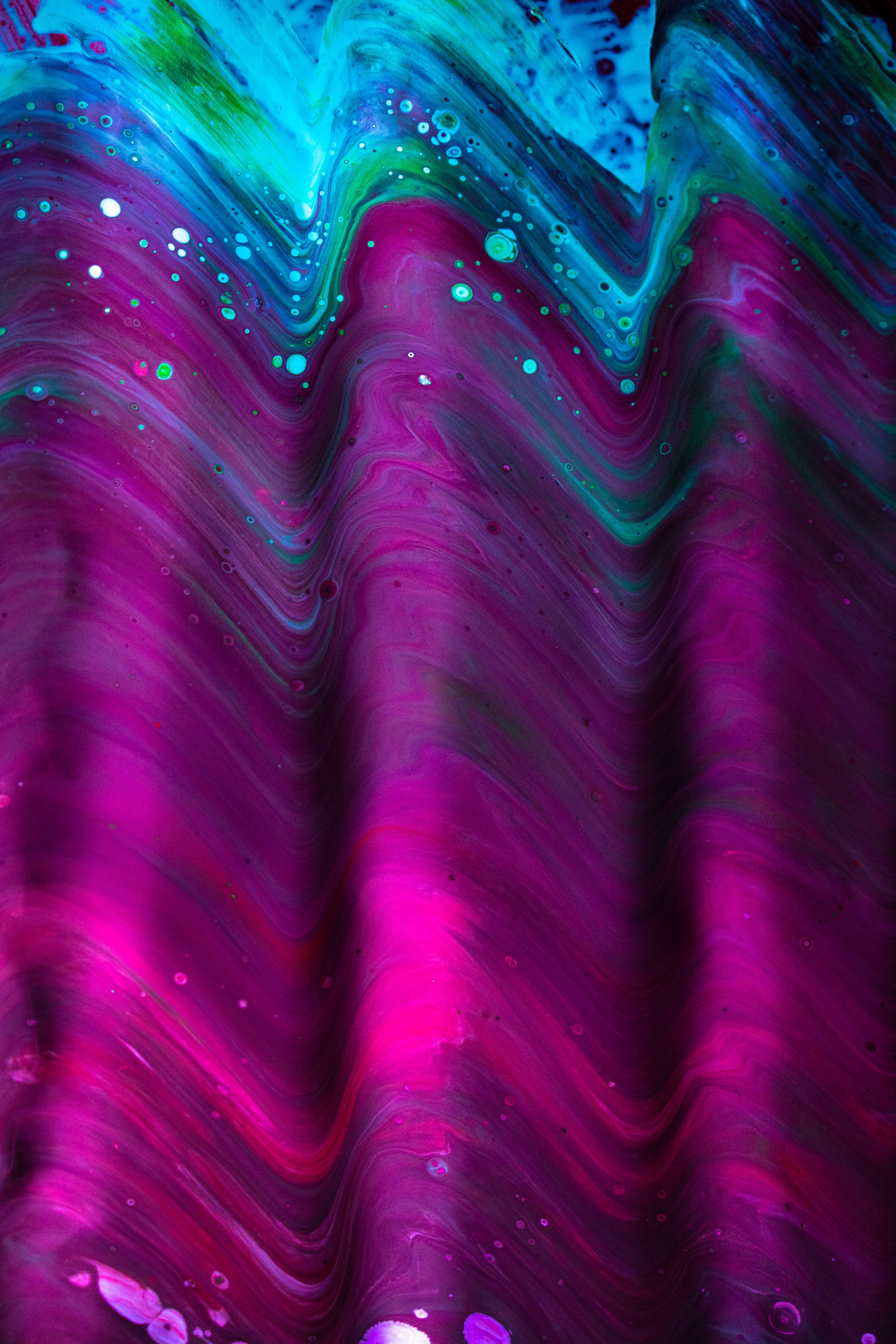 Download mobile wallpaper Waves, Divorces, Abstract, Paint, Bright for free.
