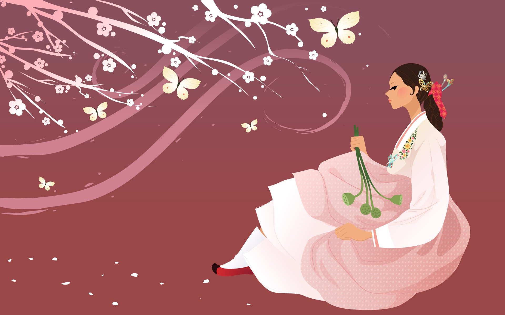 Download PC Wallpaper women, artistic, korea, traditional costume