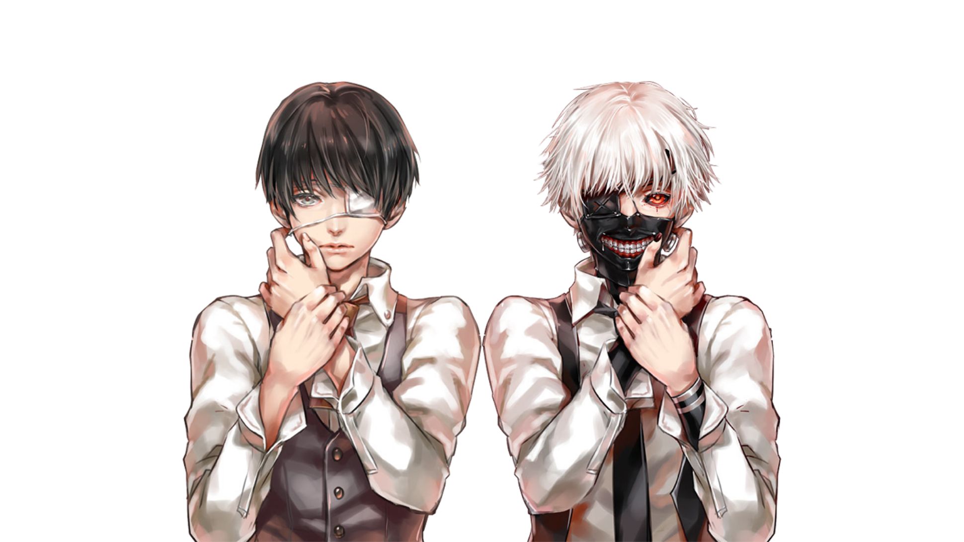 Ken Kaneki Red Eye Eyepatch Tokyo Ghoul 4K Phone iPhone Wallpaper