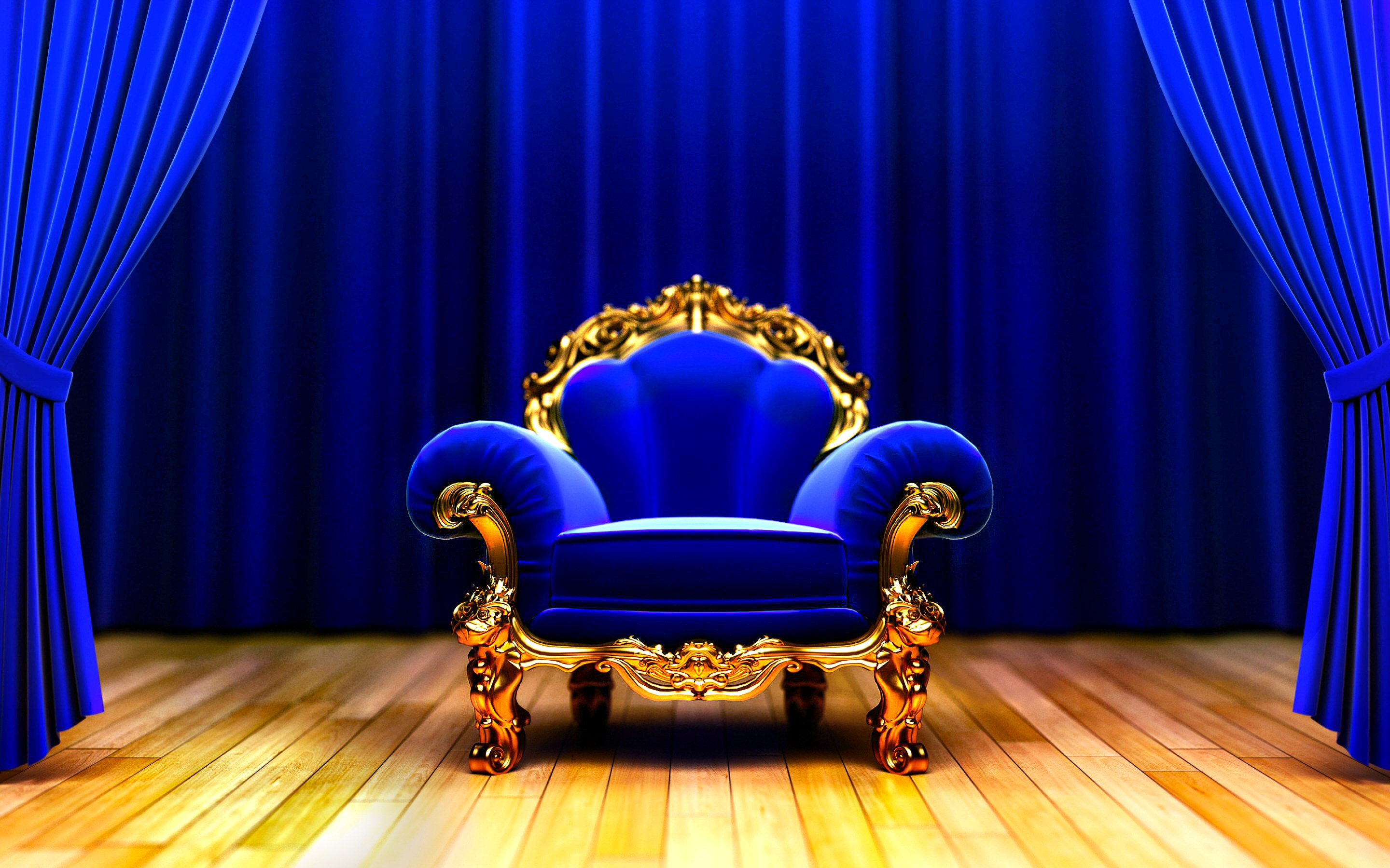 chair, blue, furniture, man made, armchair, blinds Full HD