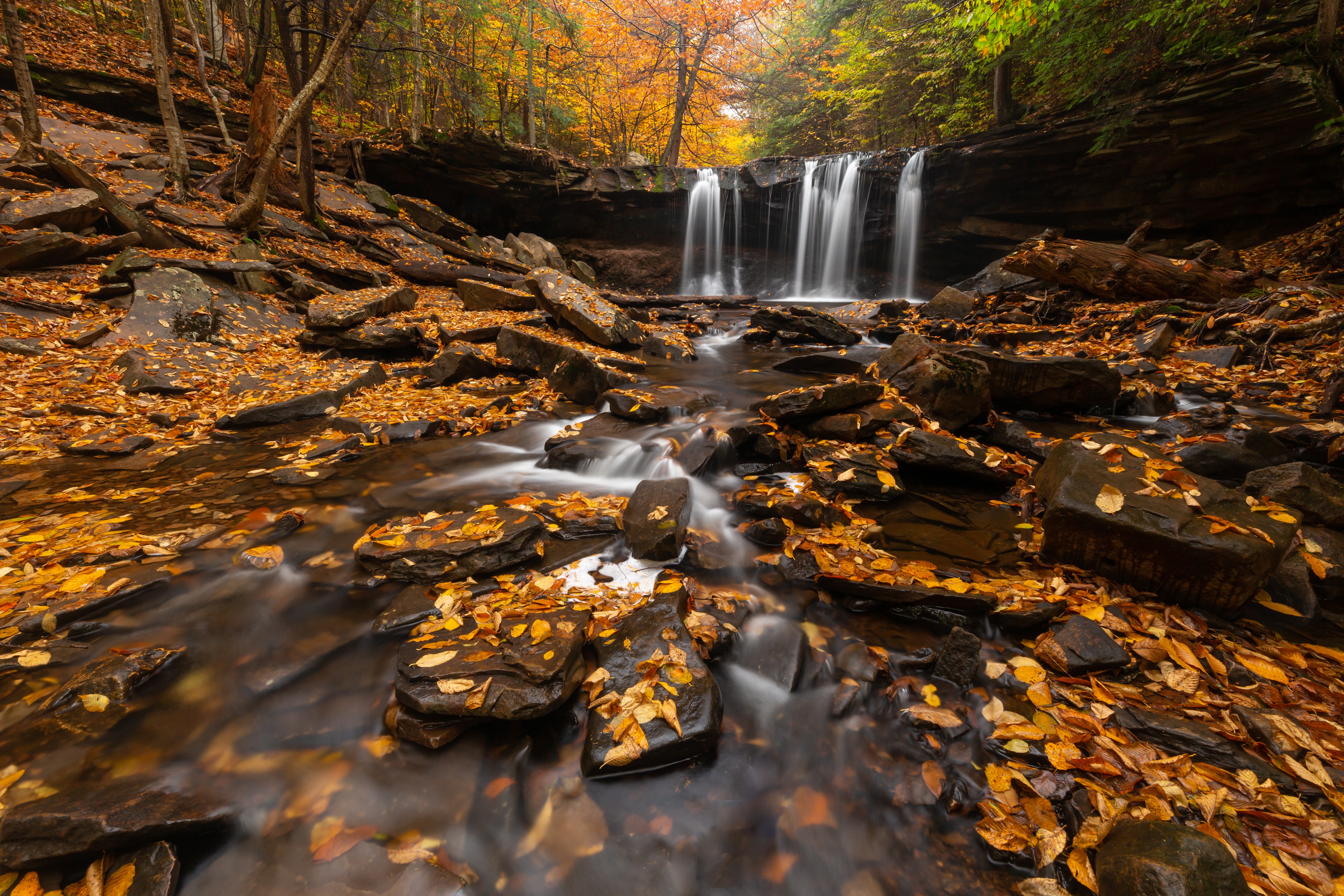 pennsylvania, waterfalls, waterfall, earth, stream