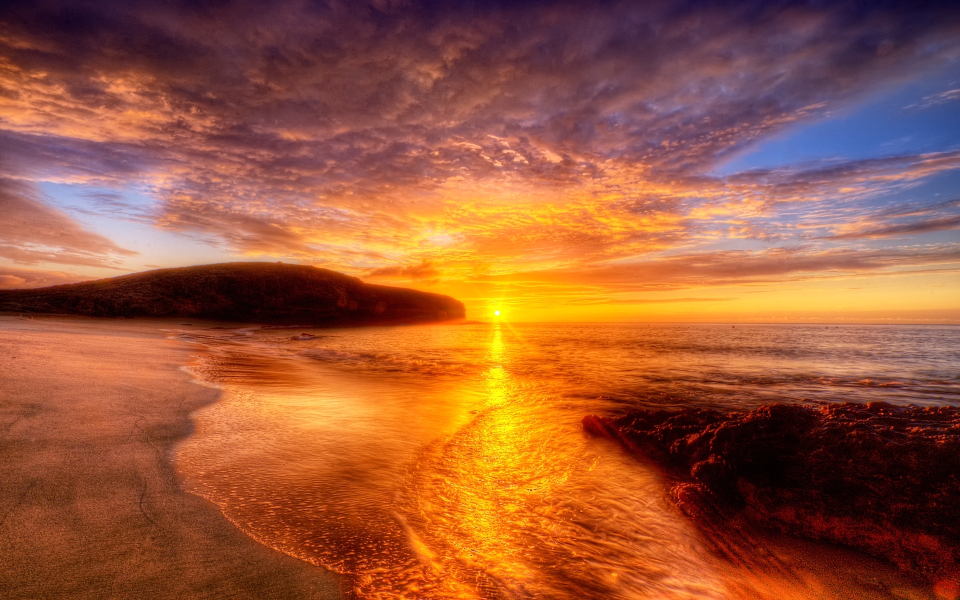 Download mobile wallpaper Sea, Landscape, Sunset for free.