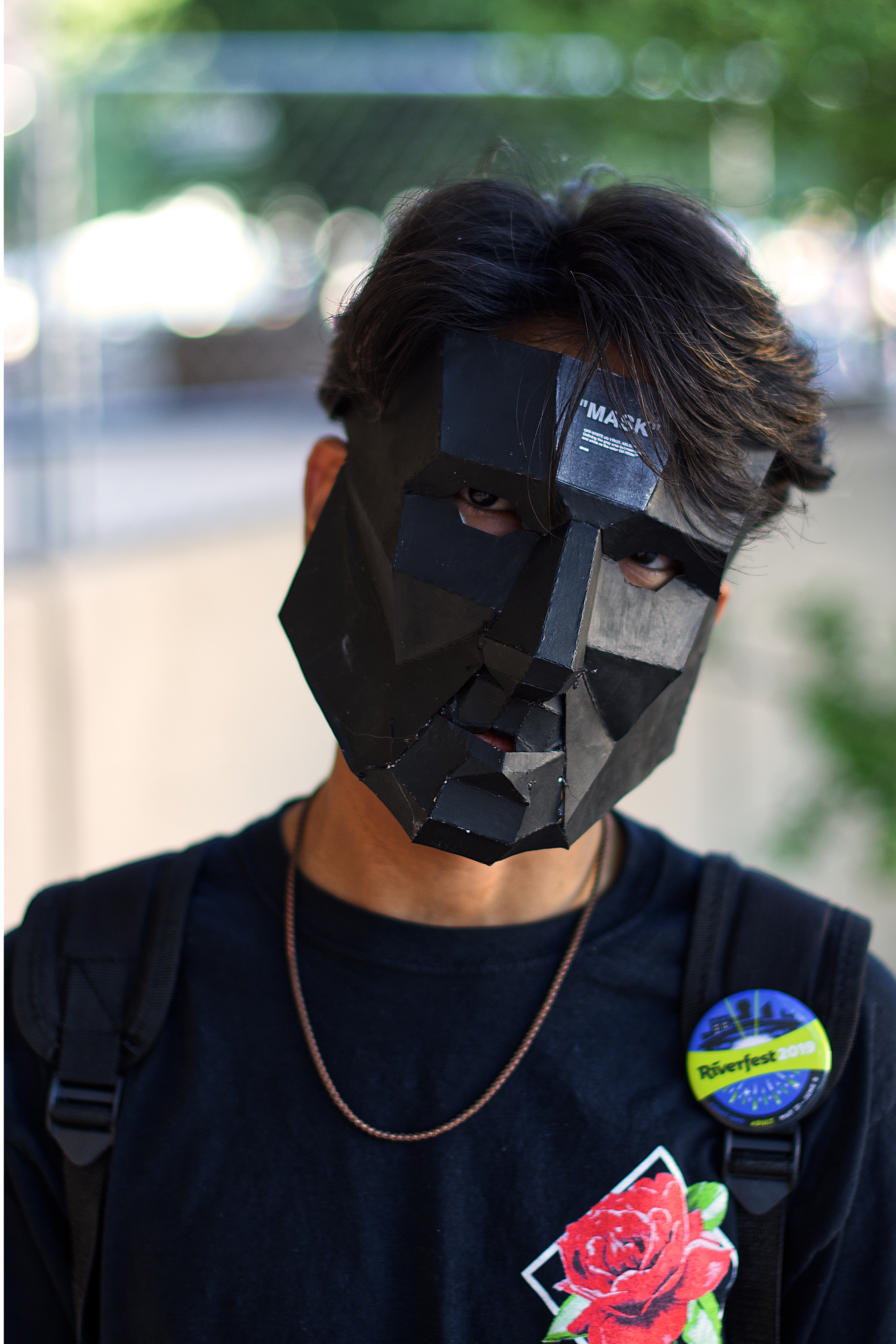 black, miscellanea, miscellaneous, mask, human, person, 3d mask