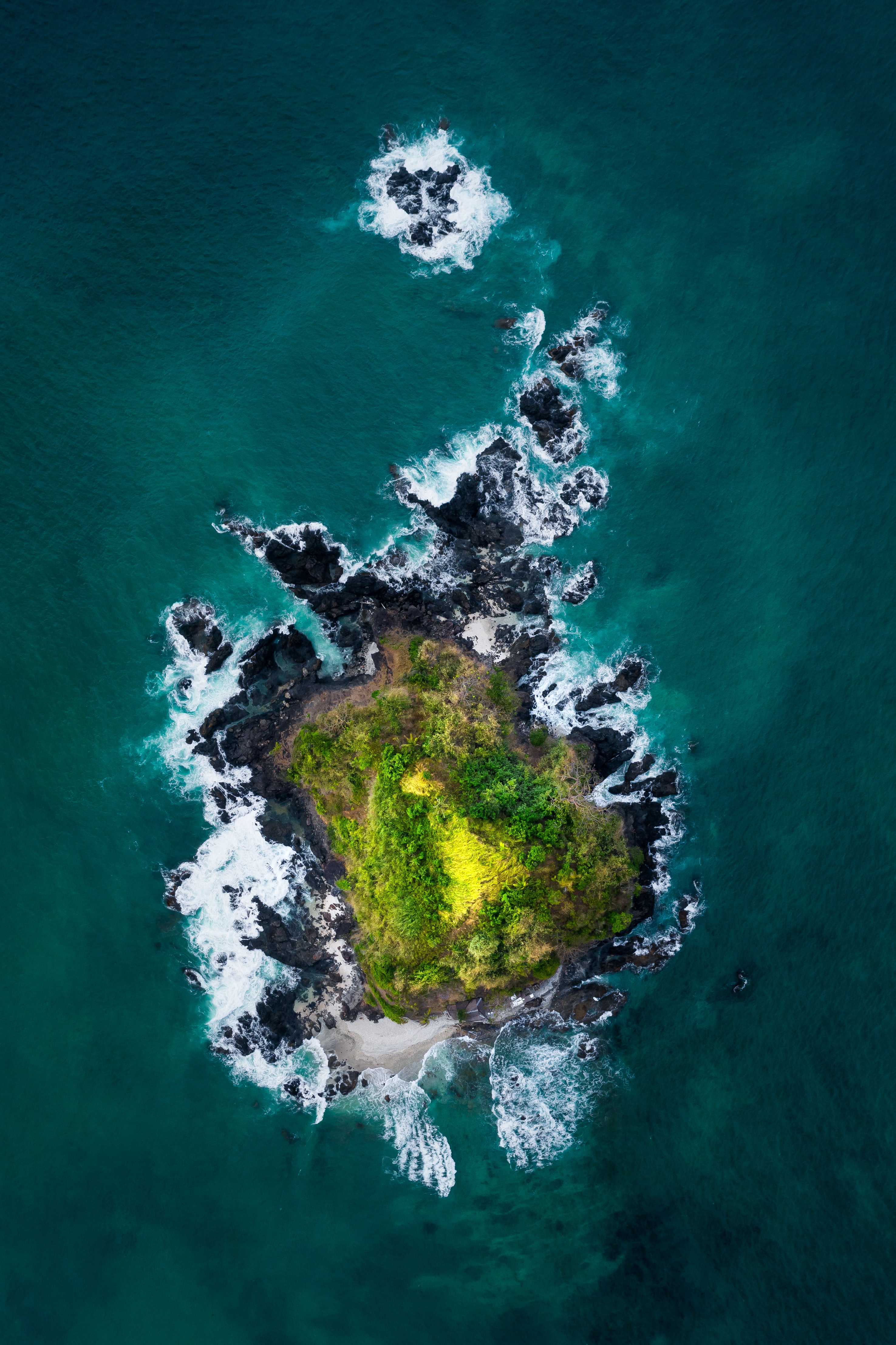 134037 descargar imagen naturaleza, ondas, vista desde arriba, costa, isla: fondos de pantalla y protectores de pantalla gratis