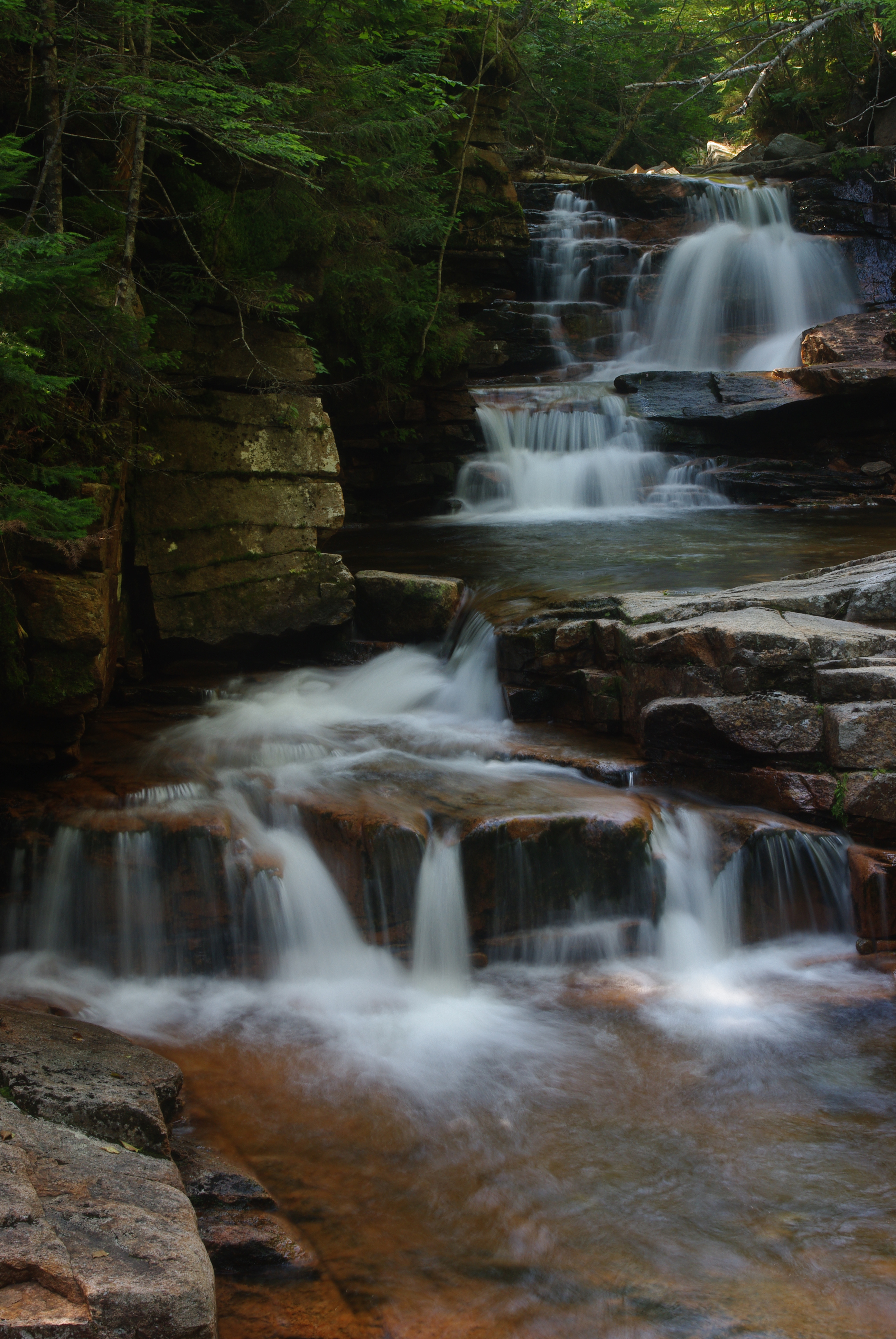 nature, stones, waterfall, flow, stream, lumps, blocks