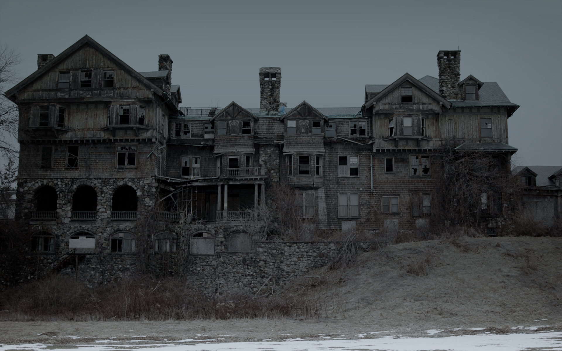 dark, haunted, building, ruin 1080p