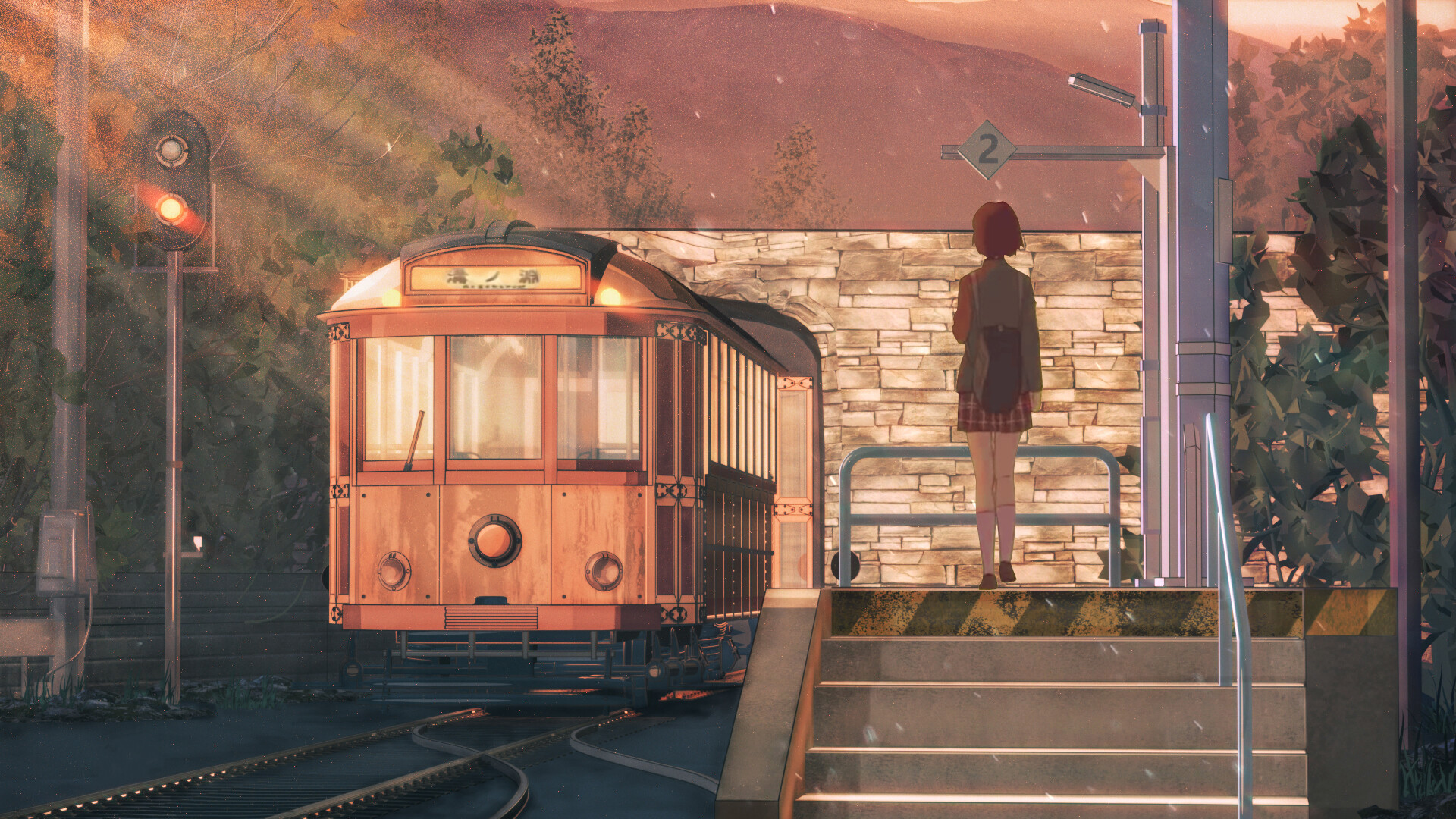 Lofi Train In Nature, Anime Manga Style Illustration Design, Wallpaper  Background Art, Generated By AI Stock Photo, Picture And Royalty Free  Image. Image 206288805.