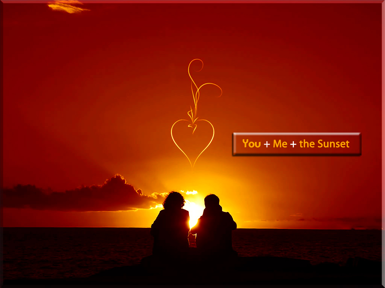 Free download wallpaper Sunset, Love, Couple, Heart, Photography, Romantic on your PC desktop