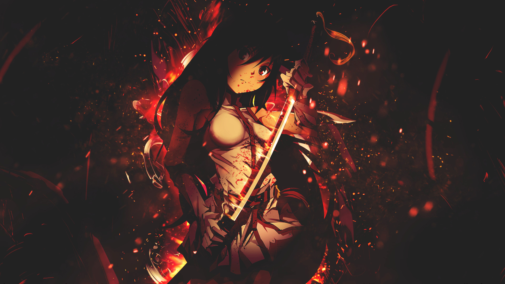 akame ga kill!, anime, blade Phone Background