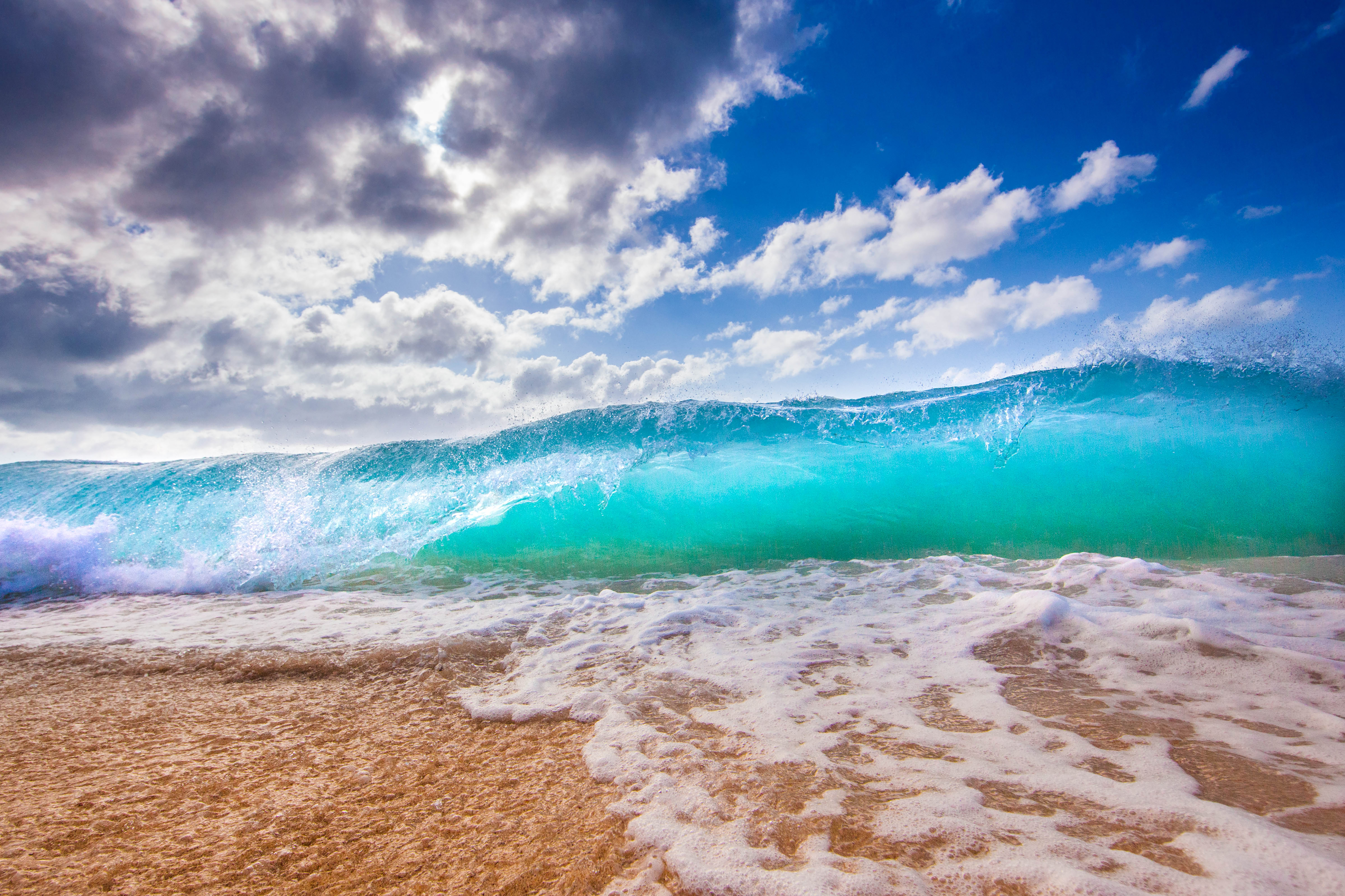 157341 Hintergrundbild herunterladen ozean, natur, surfen, strand, schaum, hawaii - Bildschirmschoner und Bilder kostenlos