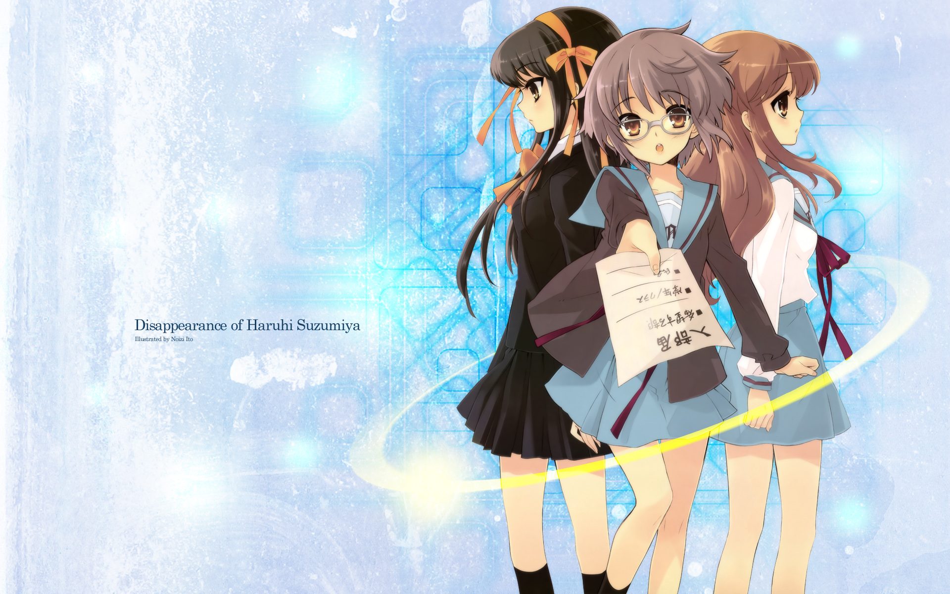 Wallpaper kiss, anime, two, a couple, date, Melancholy, Of Haruhi Suzumiya  for mobile and desktop, section прочее, resolution 1920x1080 - download