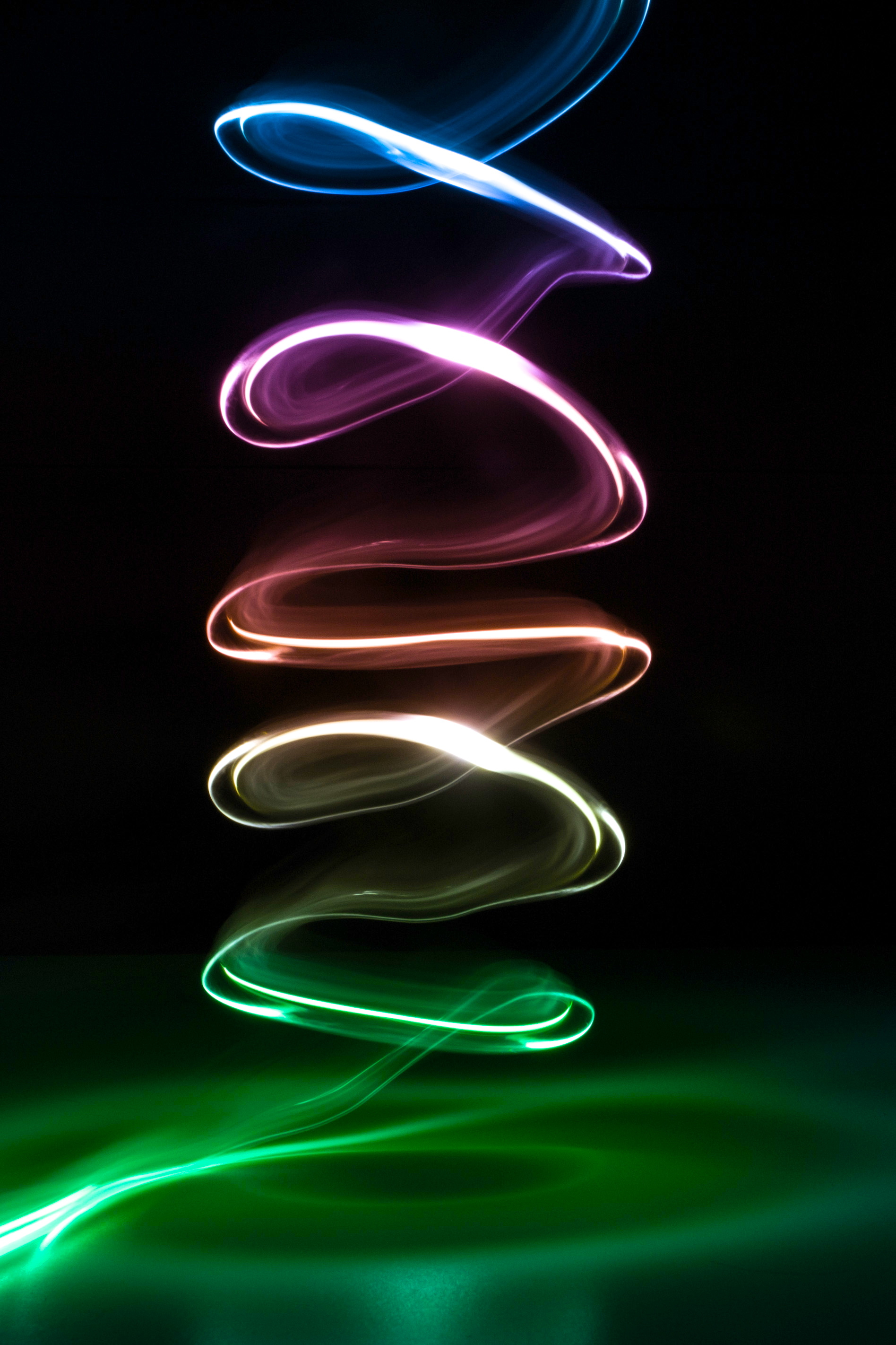 neon, glow, abstract, dark, spiral, twisting, torsion cellphone