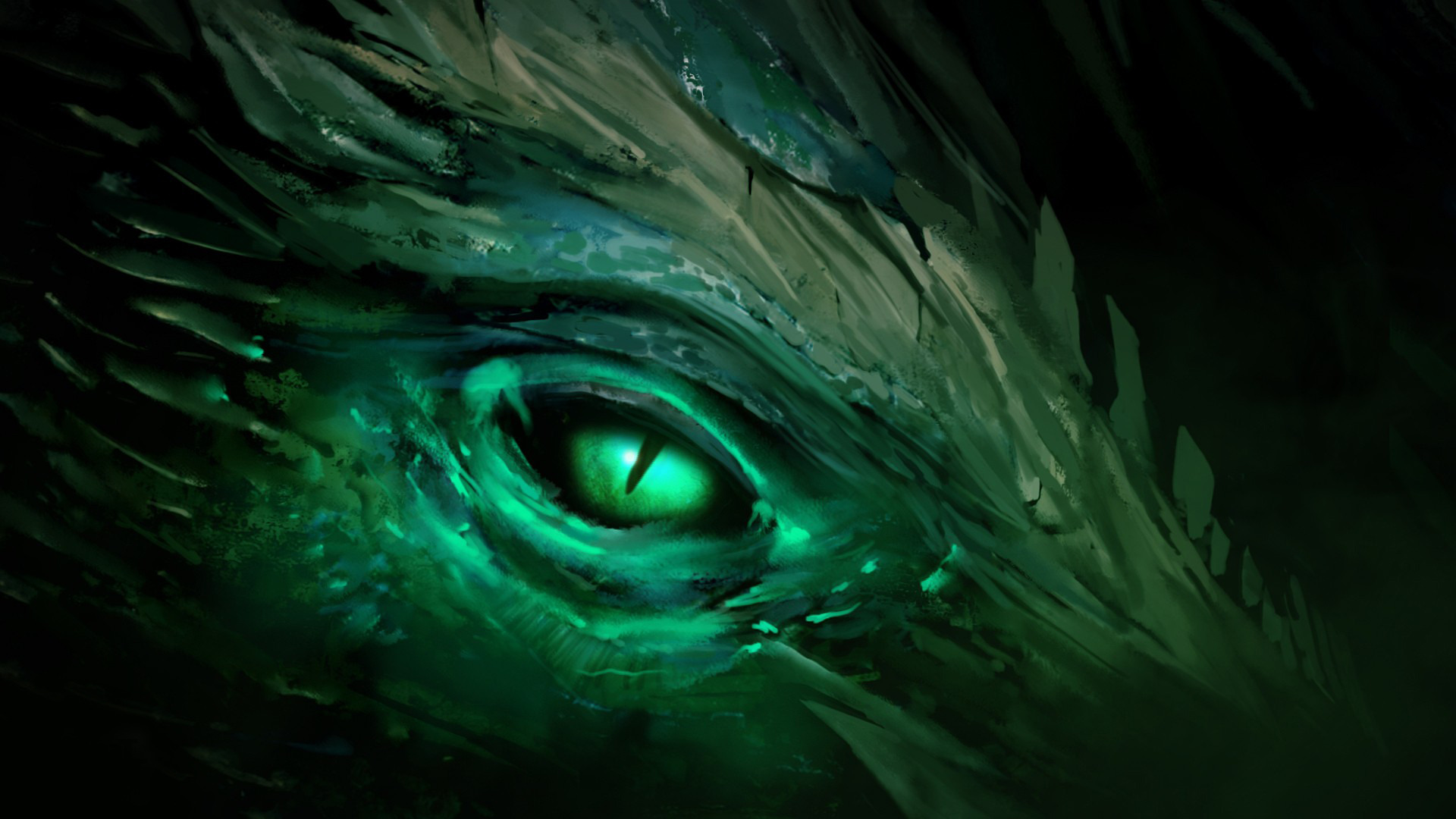 Дракон с зелеными глазами
