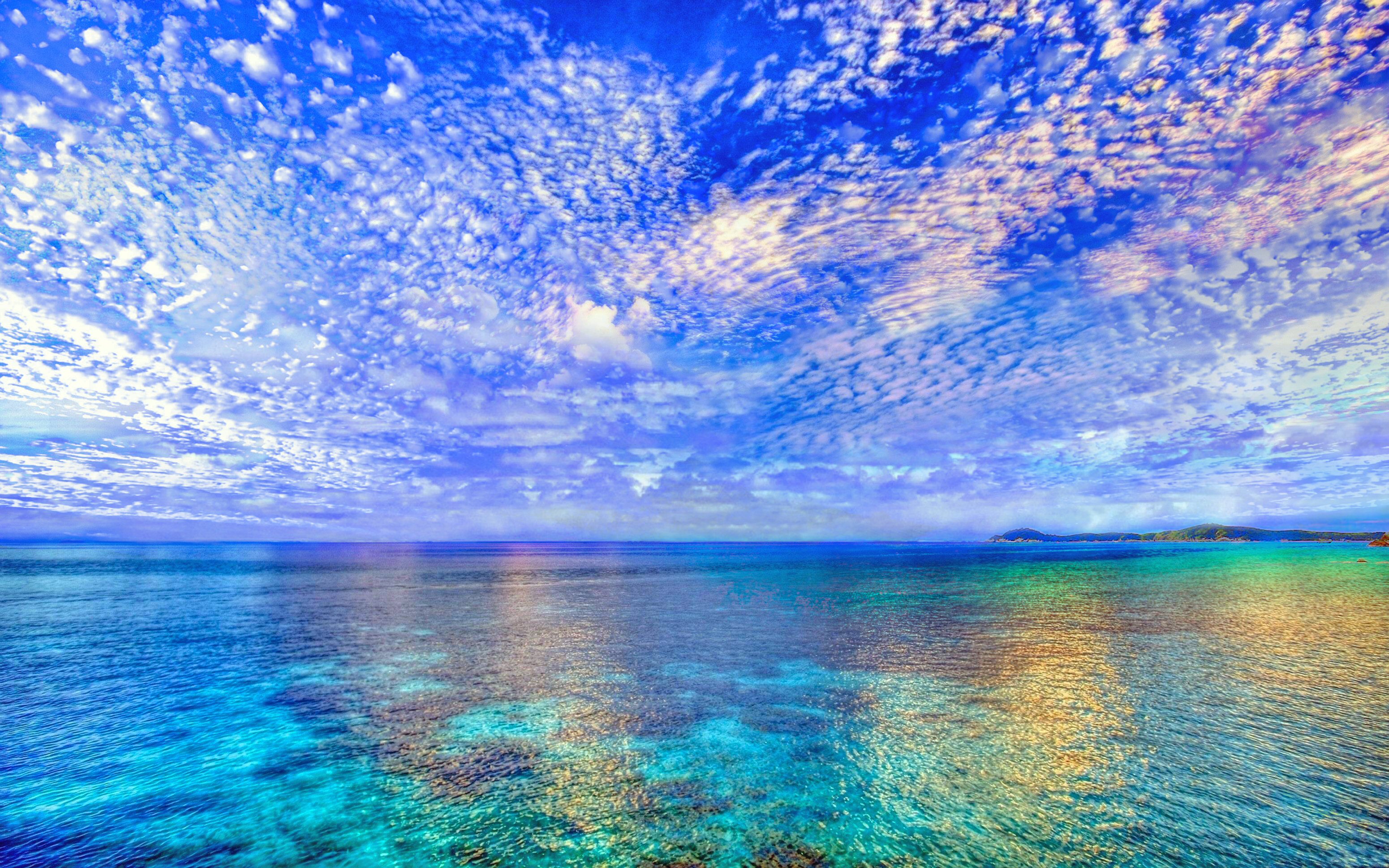 earth, scenic, azure, cloud, horizon, turquoise 4K