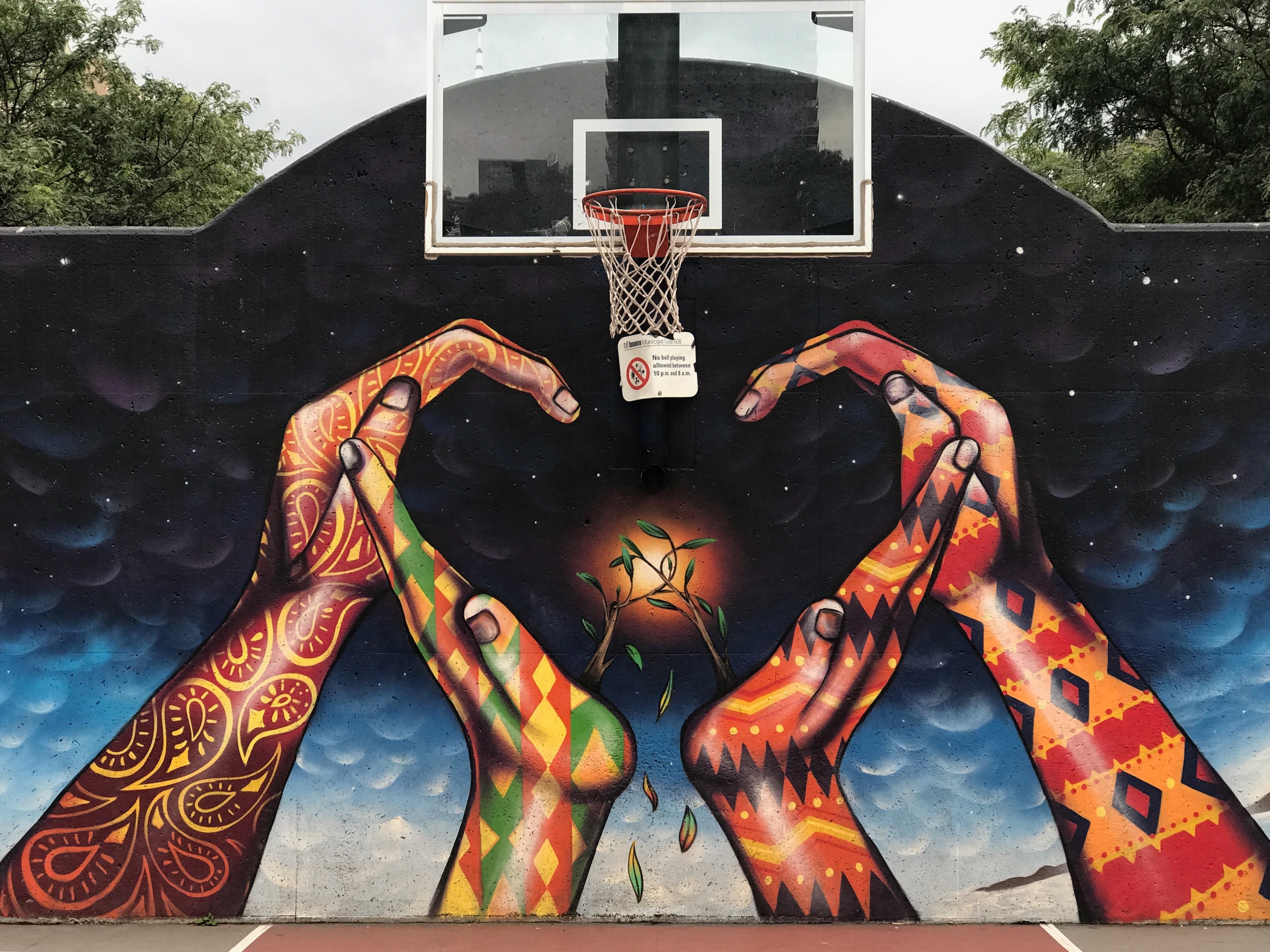 79256 descargar fondo de pantalla parrilla de baloncesto, graffiti, arte, manos, pintada, red de canasta: protectores de pantalla e imágenes gratis