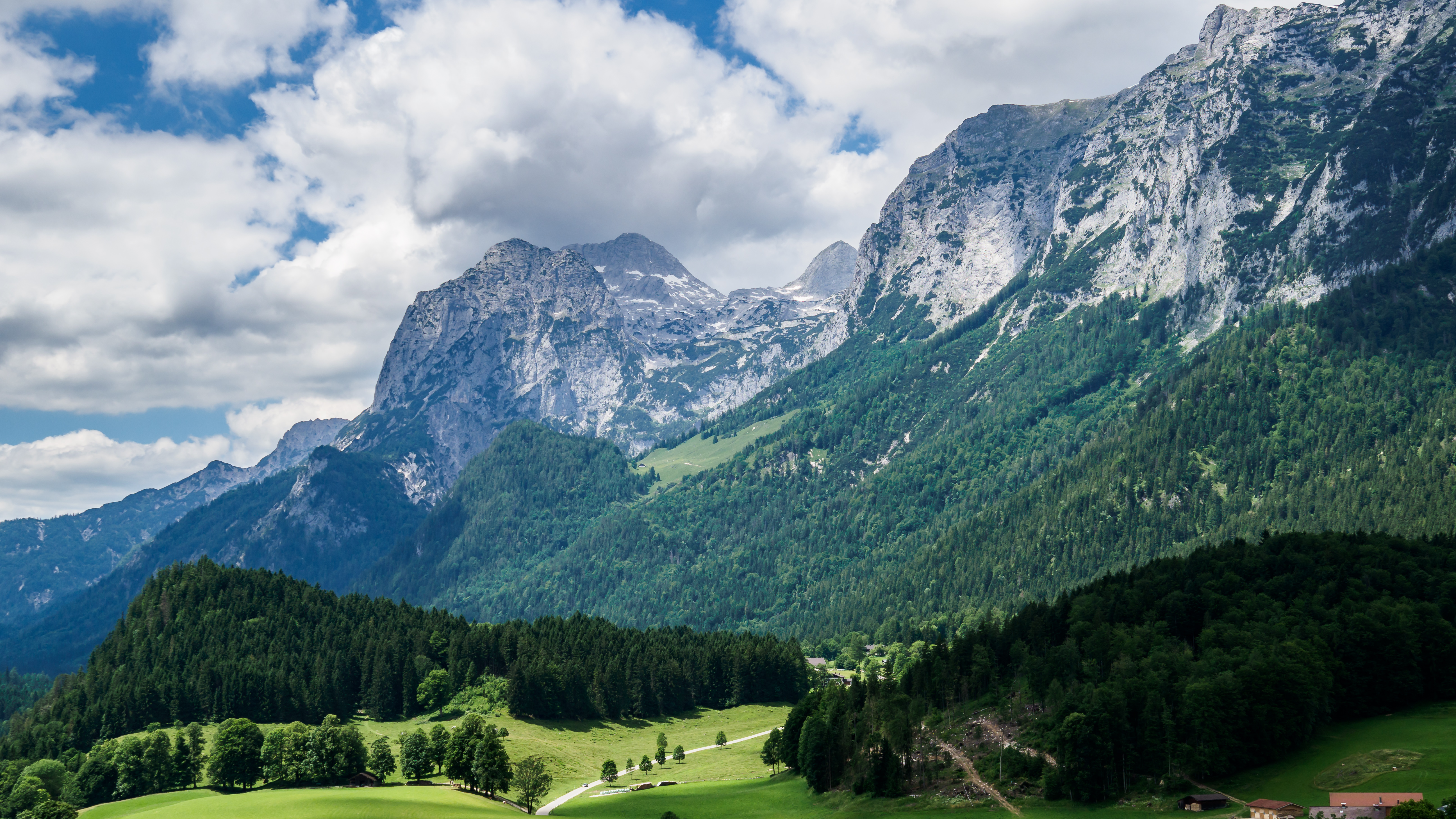 Handy-Wallpaper Steigung, Mountains, Wald, Landschaft, Natur, Alpen kostenlos herunterladen.