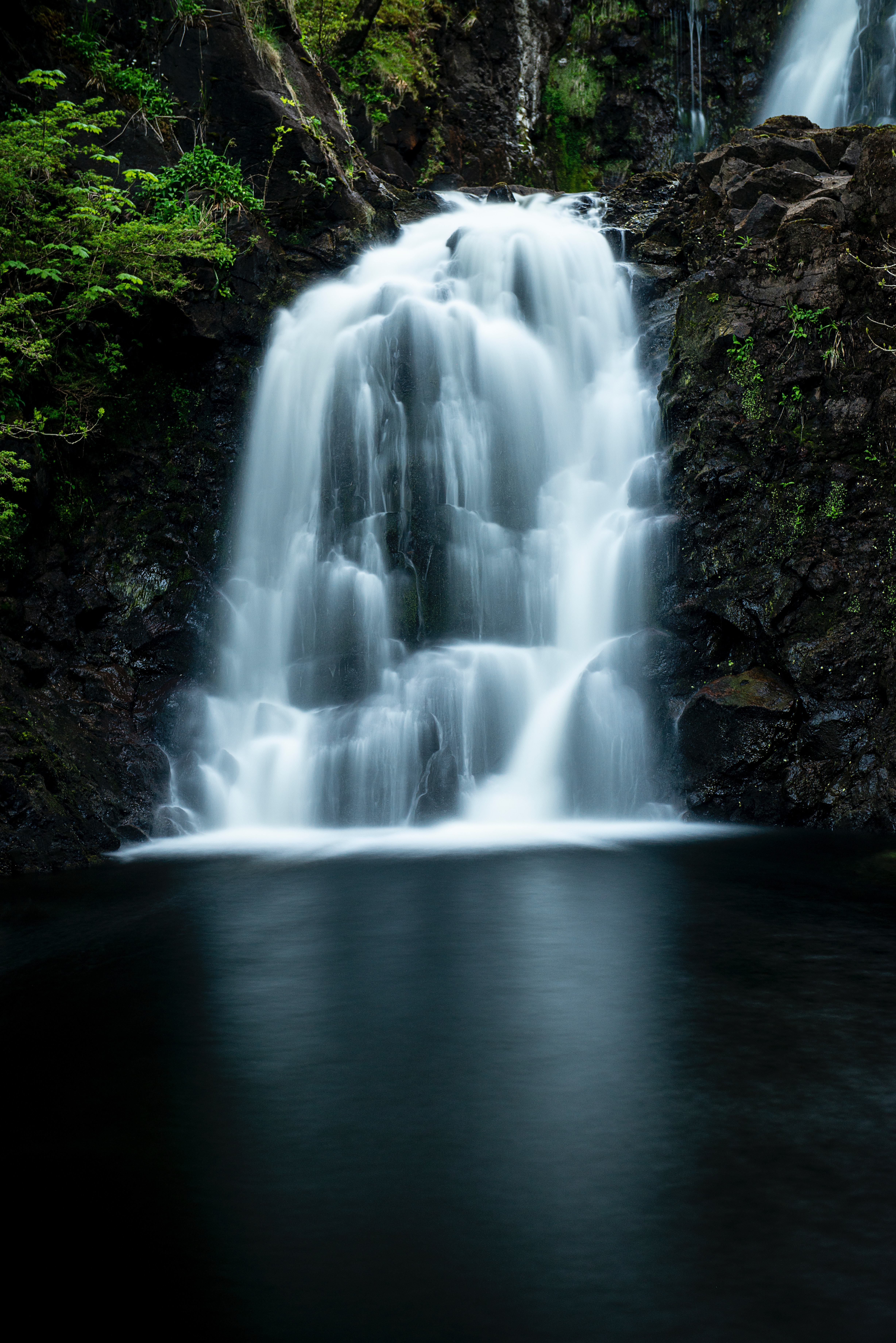 Download mobile wallpaper Waterfall, Precipice, Break, Stones, Rivers, Flow, Water, Nature for free.