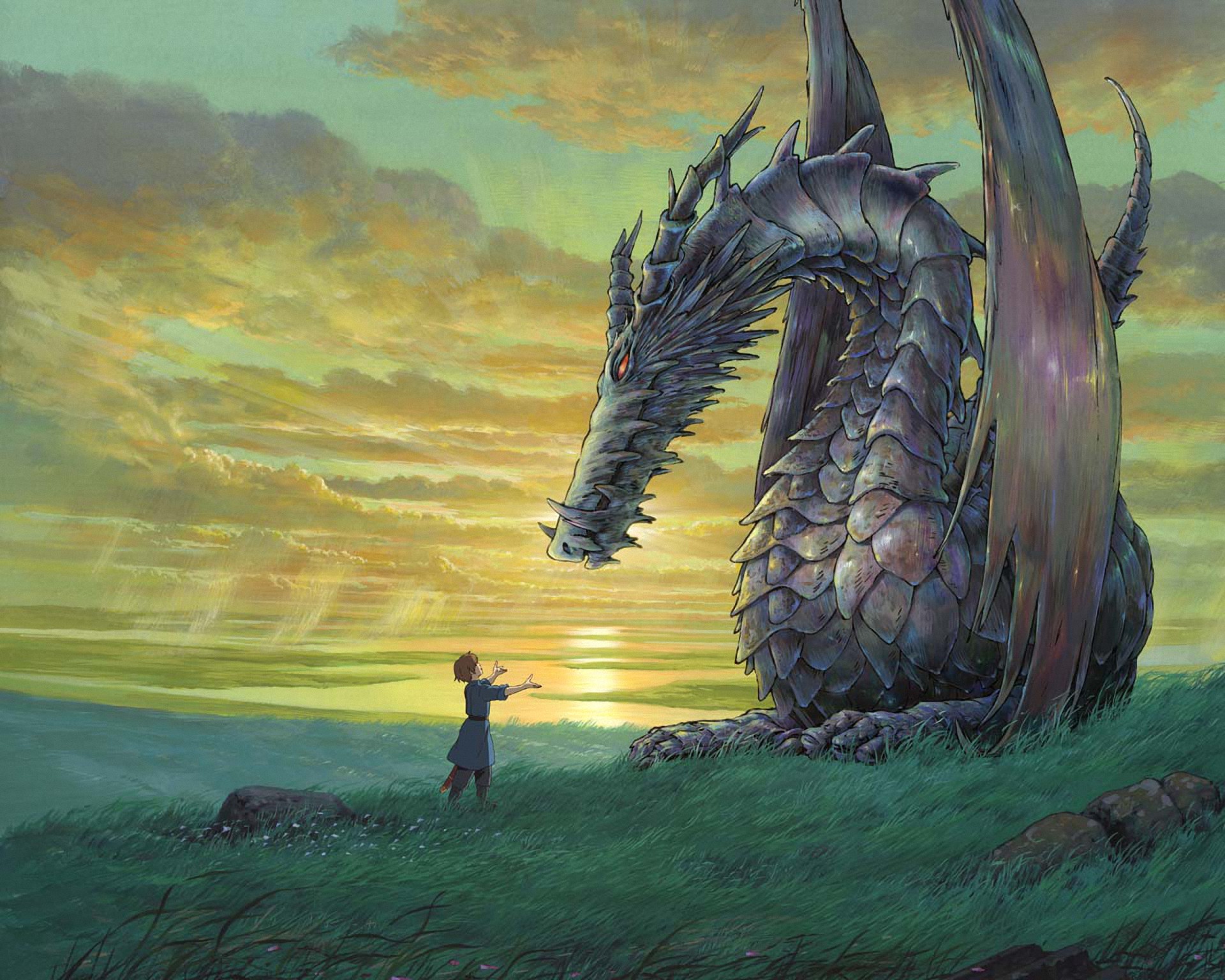 anime, dragon, tales from earthsea UHD