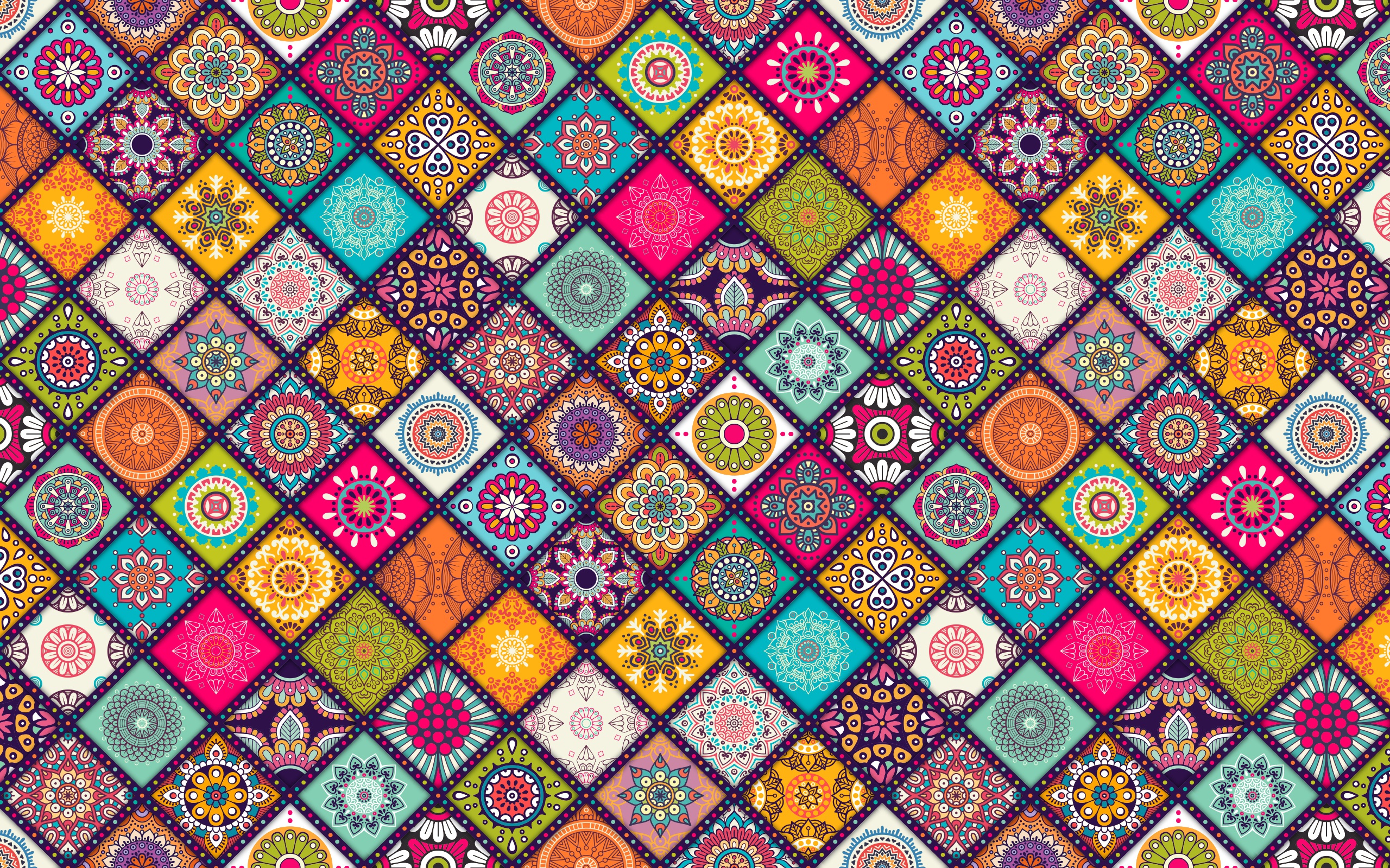 flowers, pattern, colorful, floral, artistic, flower, colors, square phone background