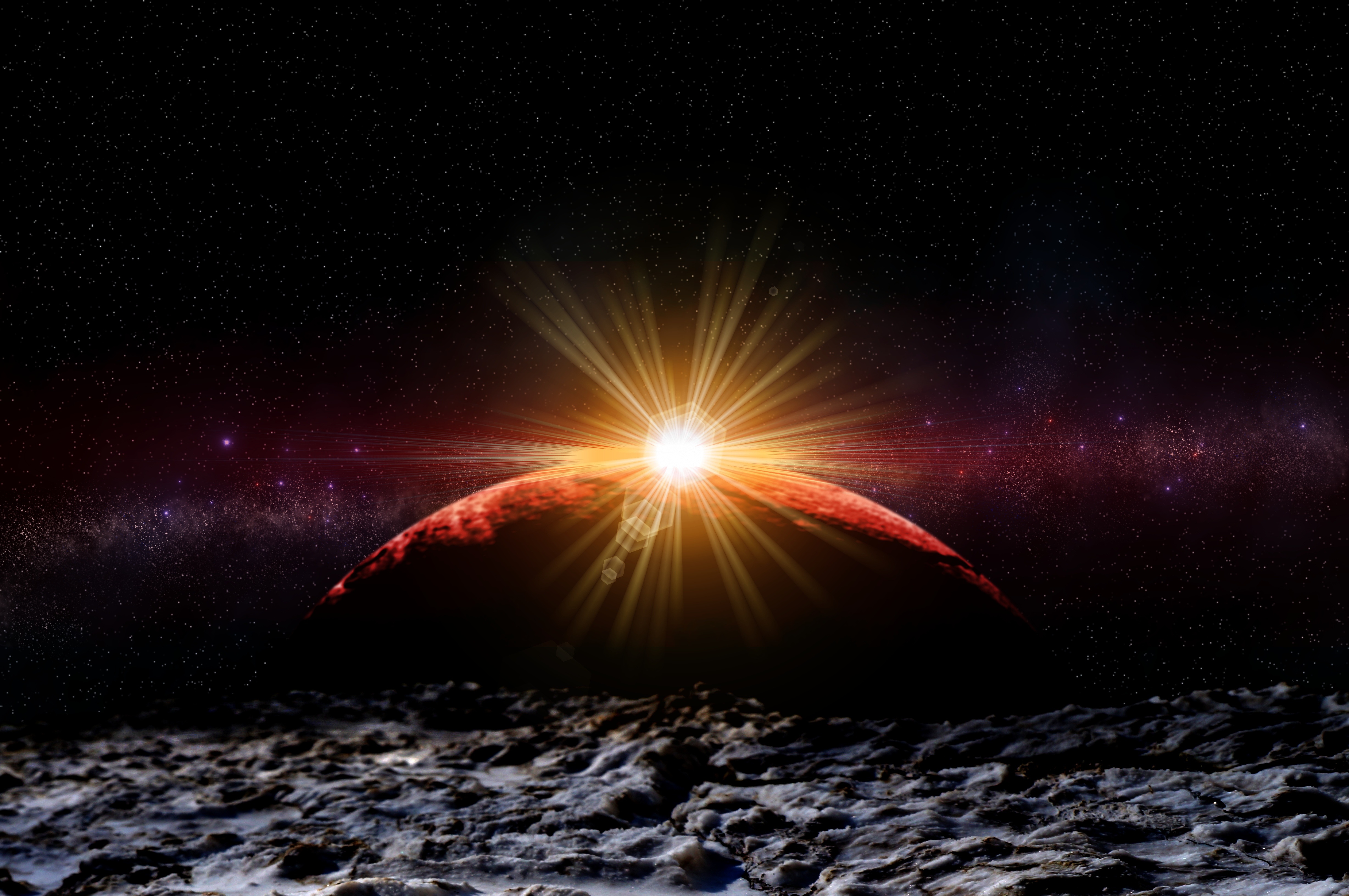 Free download wallpaper Universe, Photoshop, Stars, Planet, Eclipse, Galaxy on your PC desktop