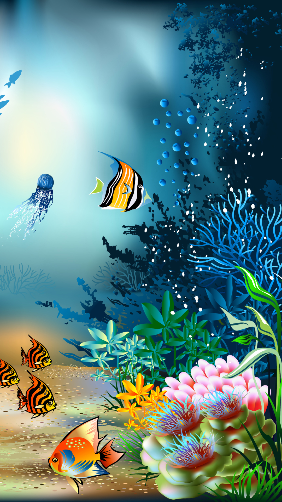 1276566 baixar papel de parede coral, artistico, embaixo da agua, peixe, colorido, corais - protetores de tela e imagens gratuitamente