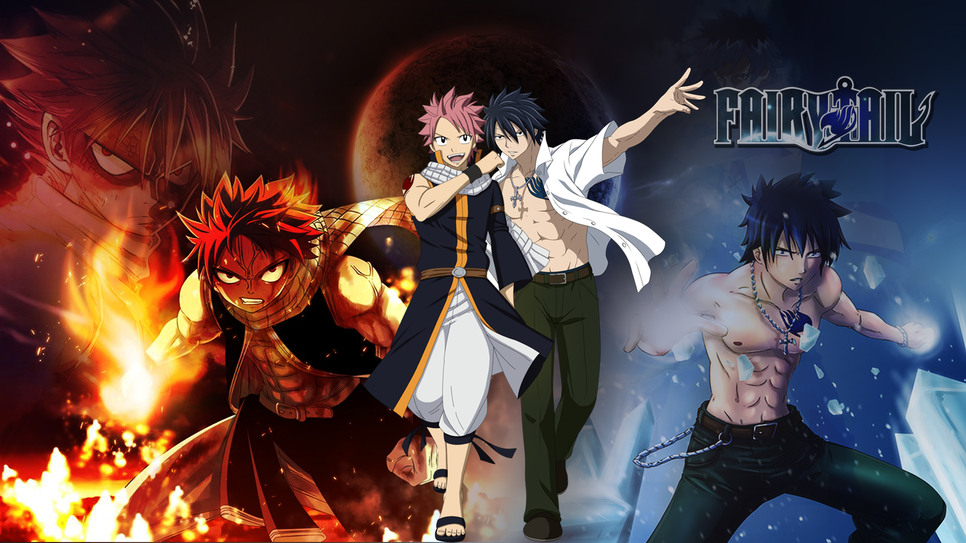 HD desktop wallpaper: Anime, Fairy Tail, Natsu Dragneel, Gray Fullbuster  download free picture #766672